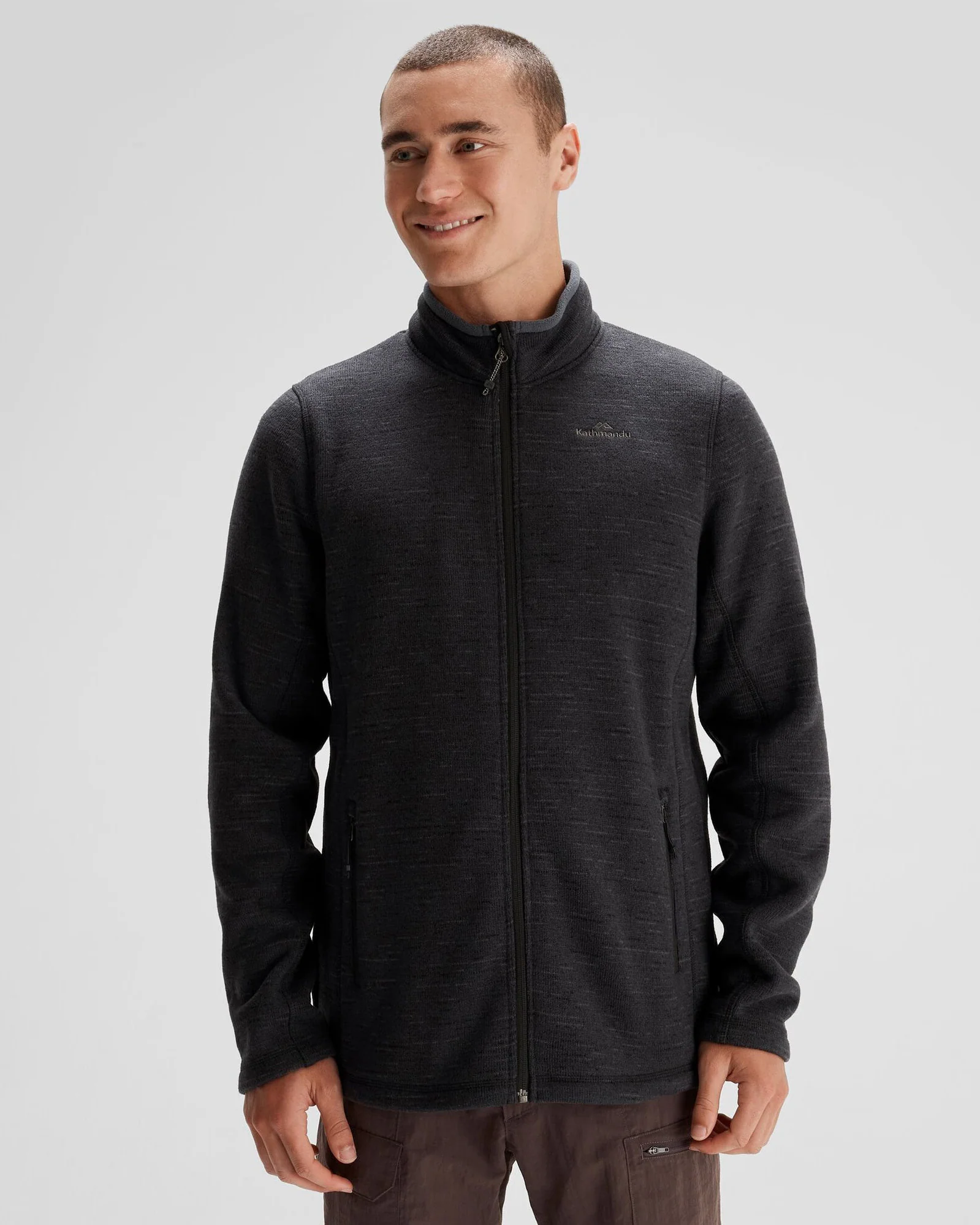 Men's Aikman Fleece Jacket - Black Marle