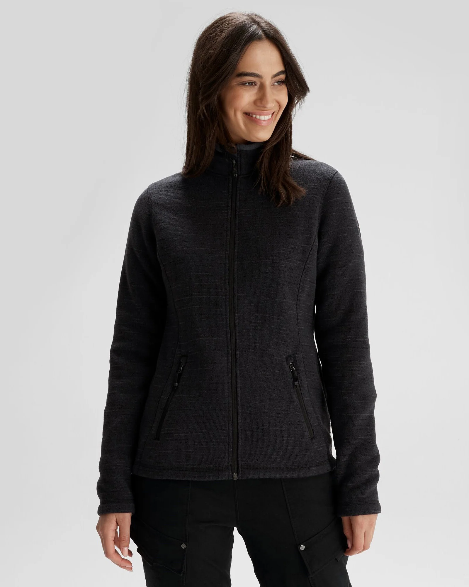 Women's Aikman Fleece Jacket - Black Marle