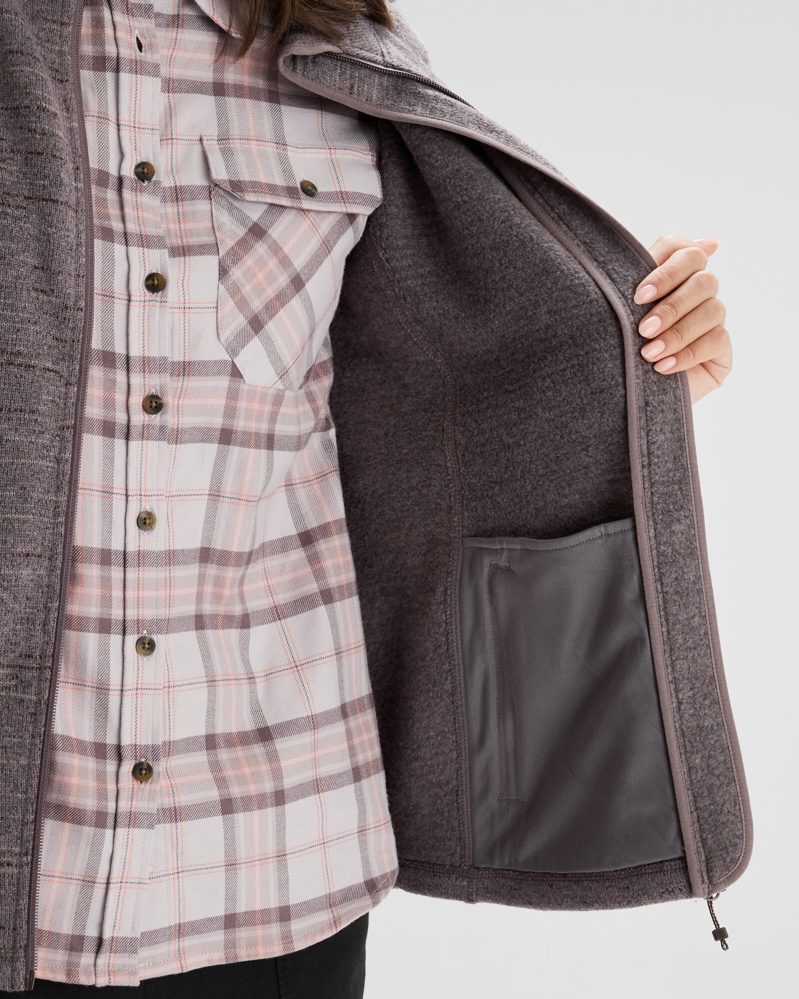 Women's Aikman Fleece Jacket - Quartz Marle - Image 6
