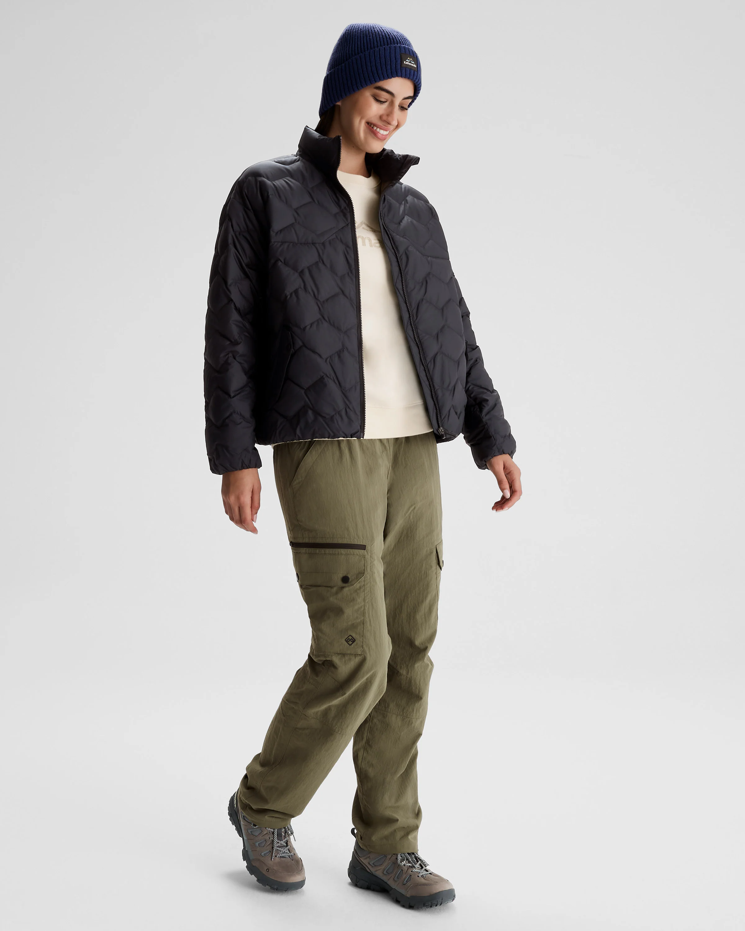Women's Any Time Down Short Jacket - Black Stingray - Image 2