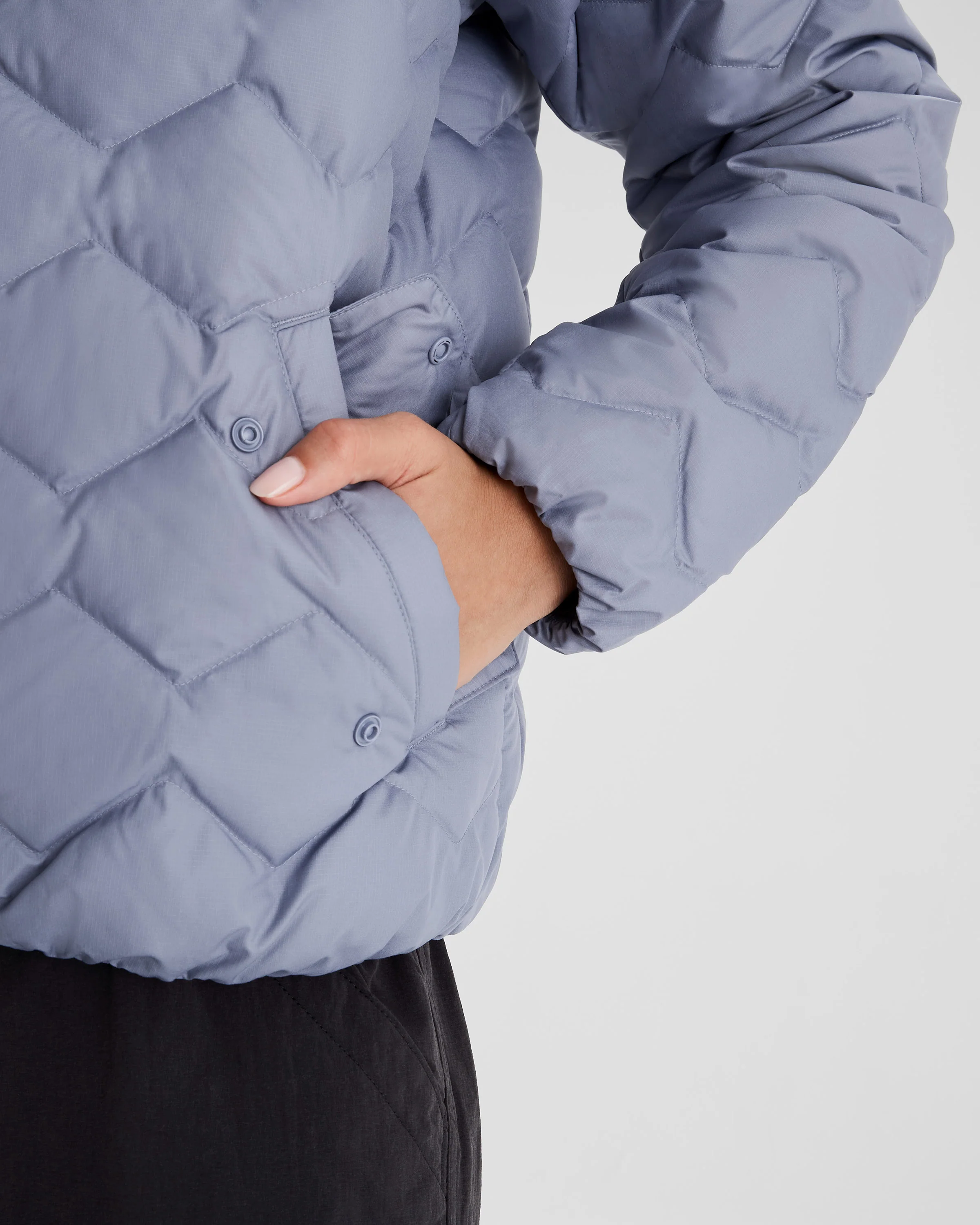 Women's Any Time Down Short Jacket - Dark Haze - Image 5
