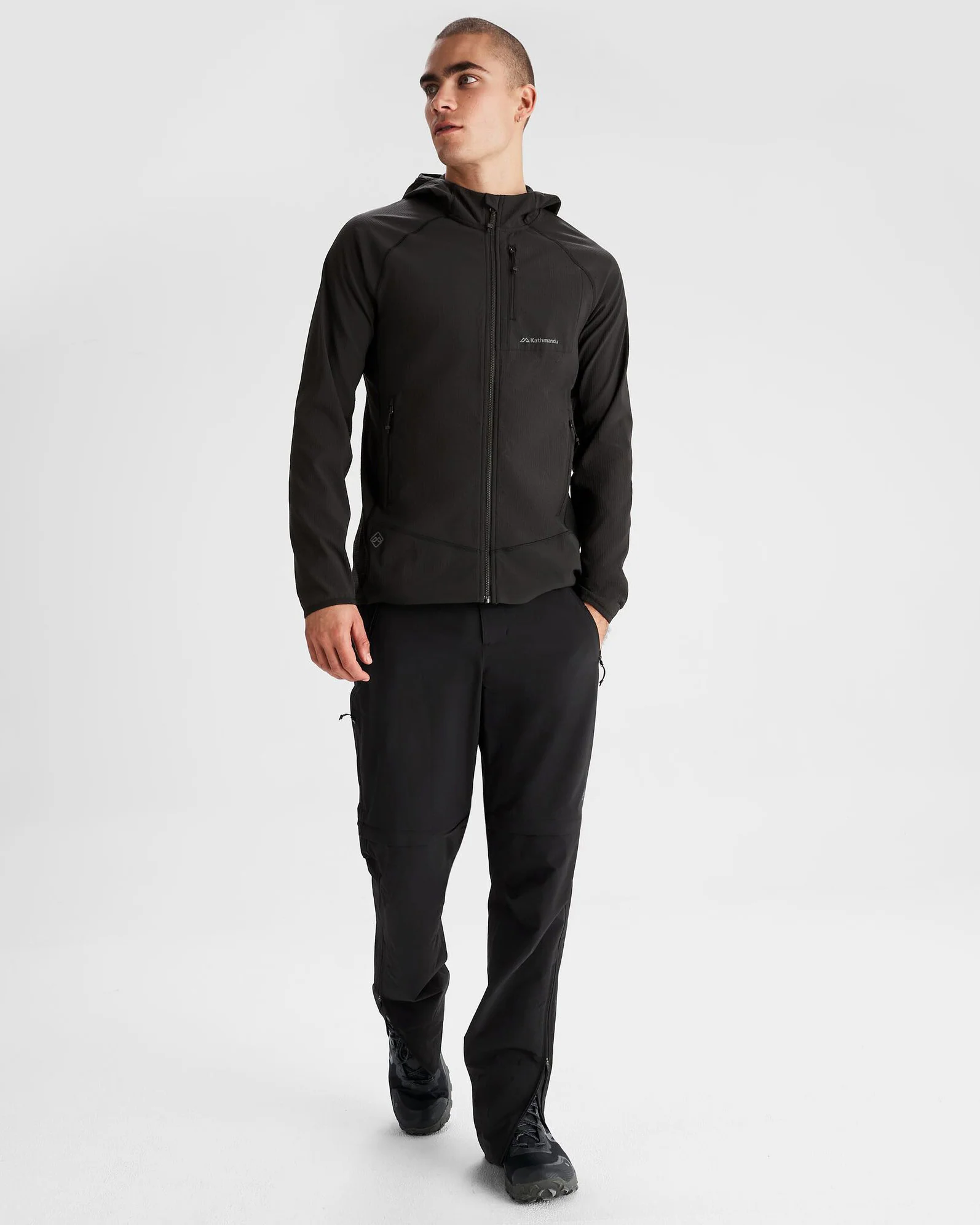 Men's Aysen Hooded Fleece Jacket - Black Stingray - Image 2