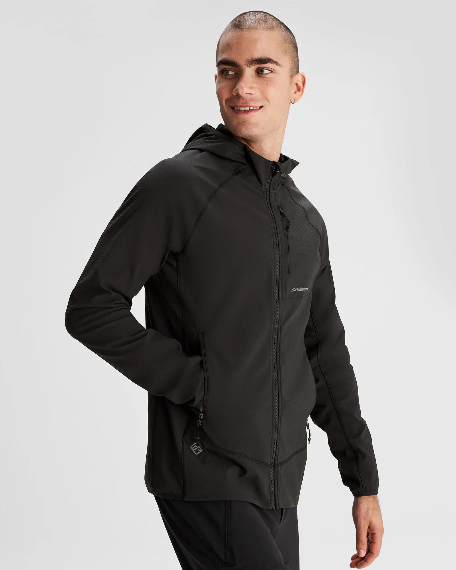 Men's Aysen Hooded Fleece Jacket - Black Stingray - Image 3