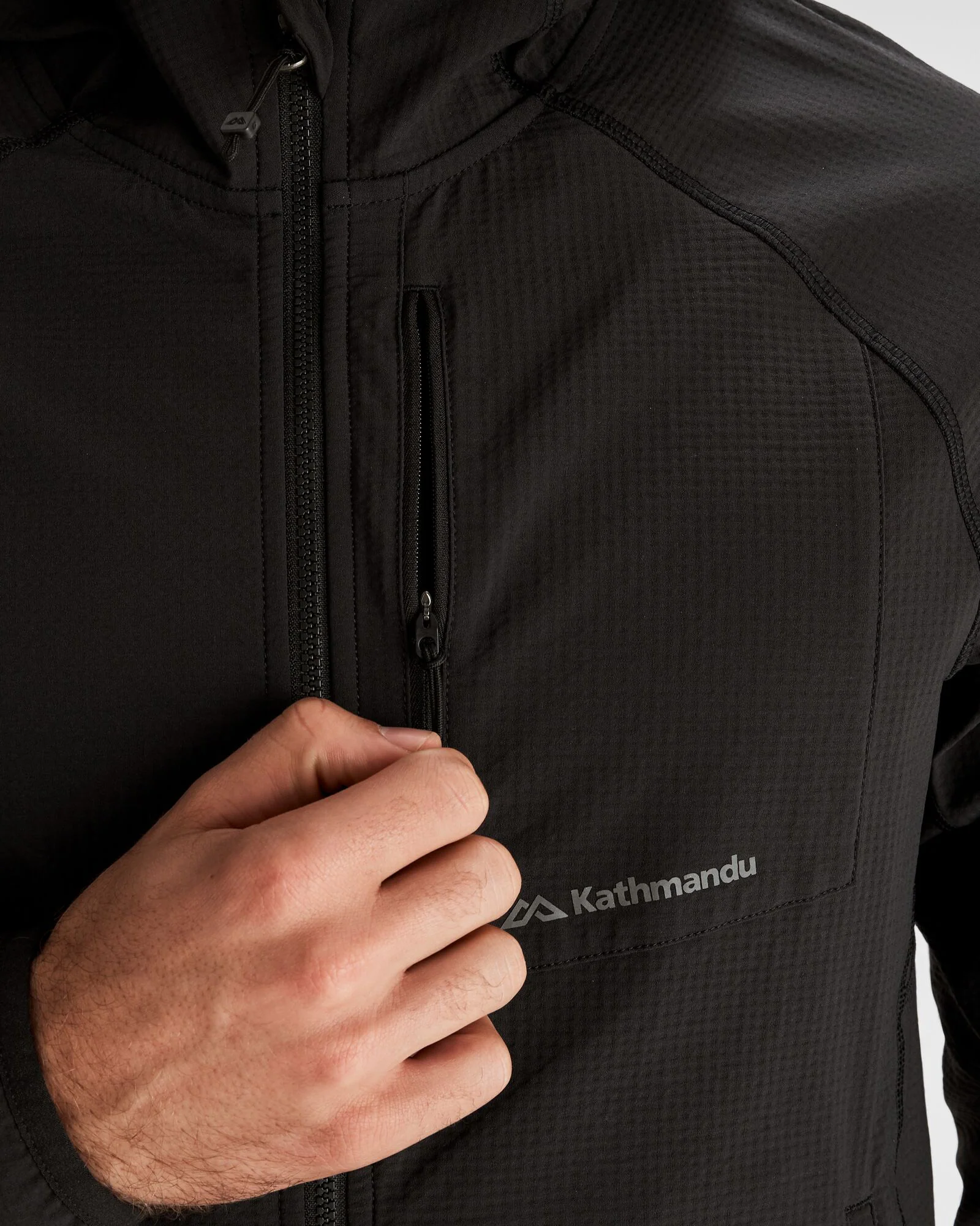 Men's Aysen Hooded Fleece Jacket - Black Stingray - Image 6