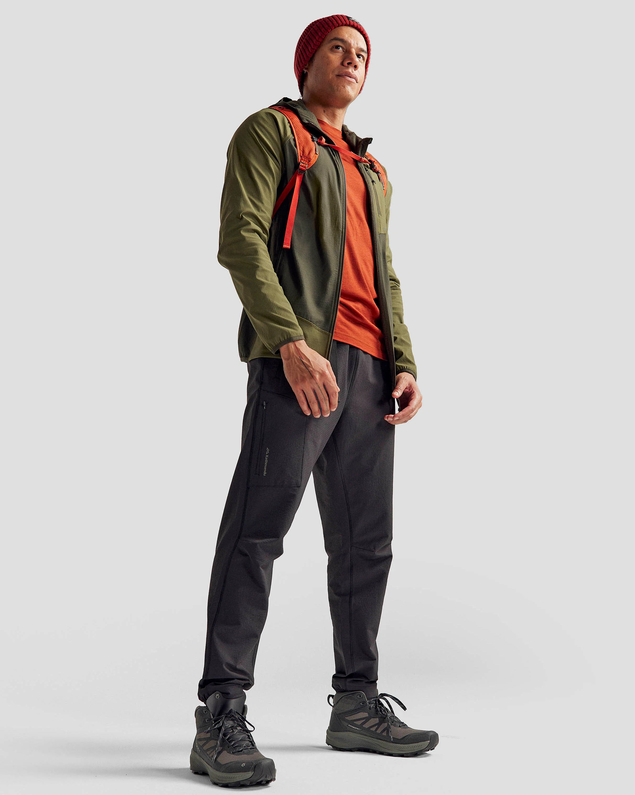 Men's Aysen Hooded Fleece Jacket - Dark Moss/Light Moss - Image 6