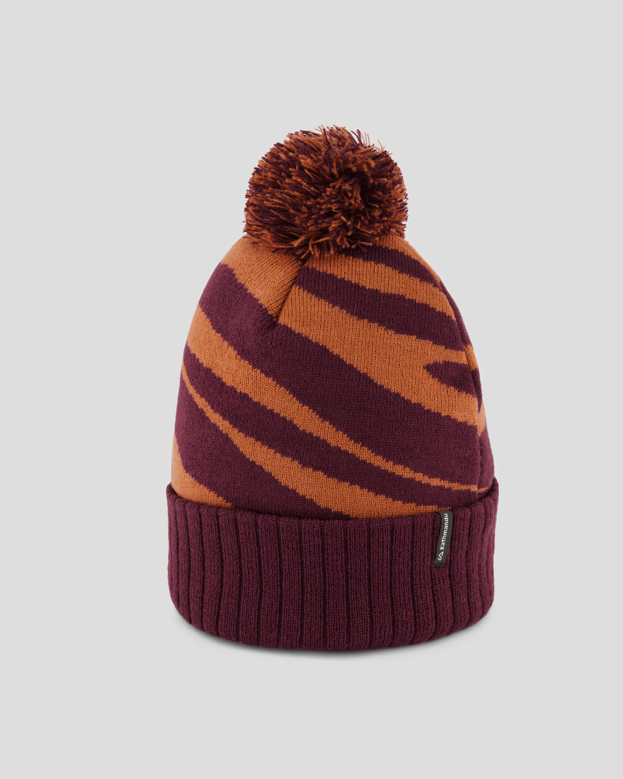 Braided River Pom Pom Beanie - Mulberry Braided River