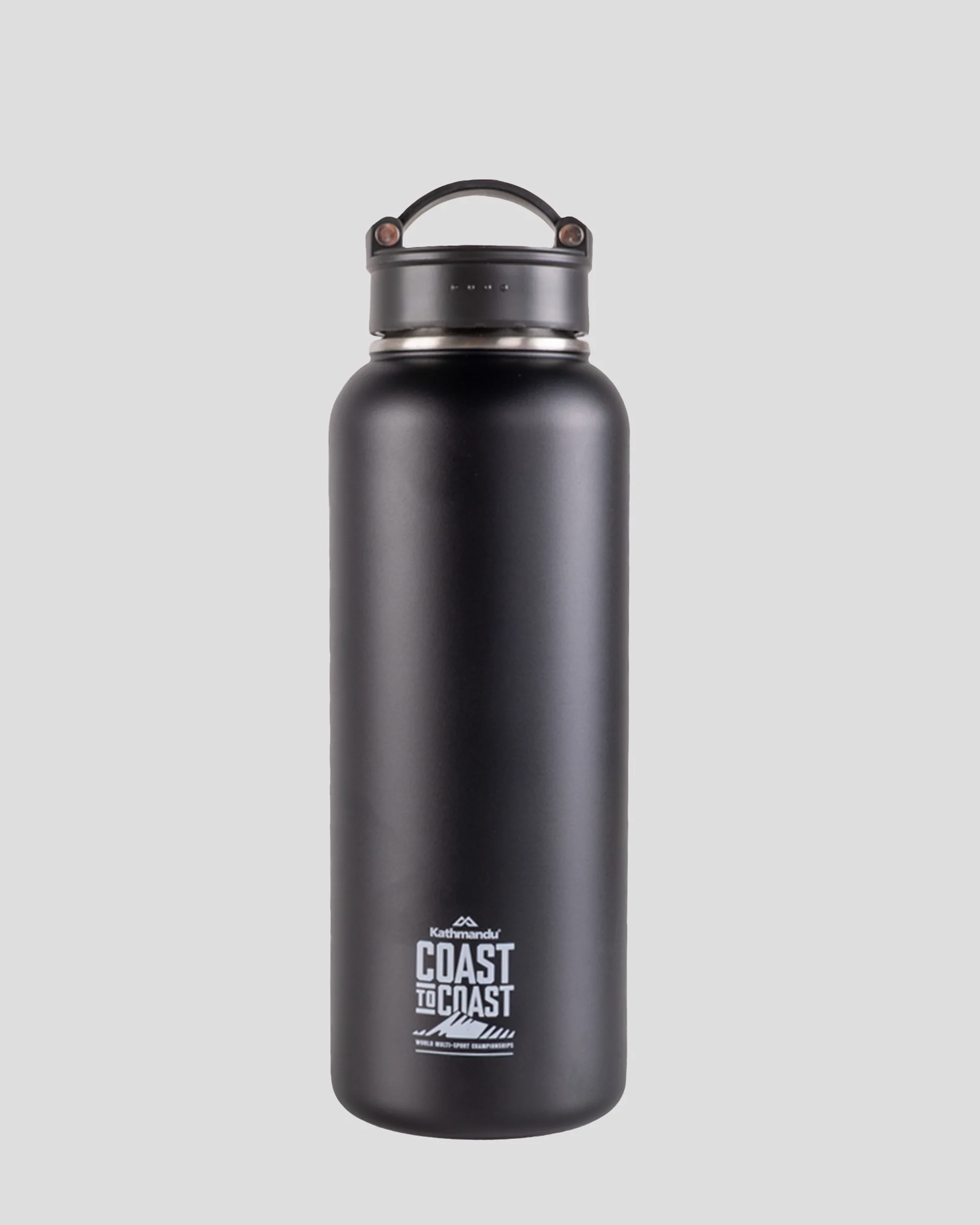 Coast To Coast - Carry Handle Insulated 1.2L Drink Bottle - Black Stingray