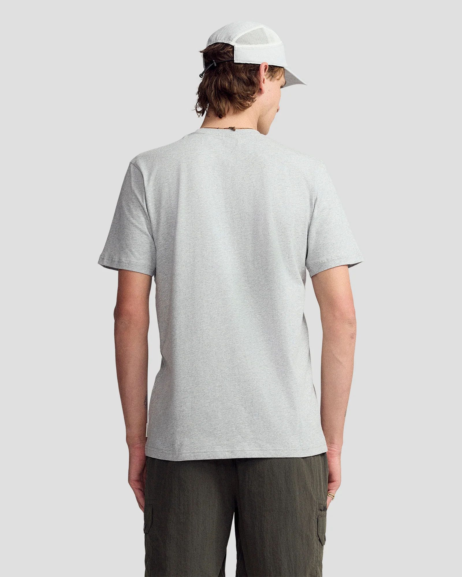 Coast To Coast - Men's Solid Organic Cotton Tee - Mid Grey Marle - Image 5