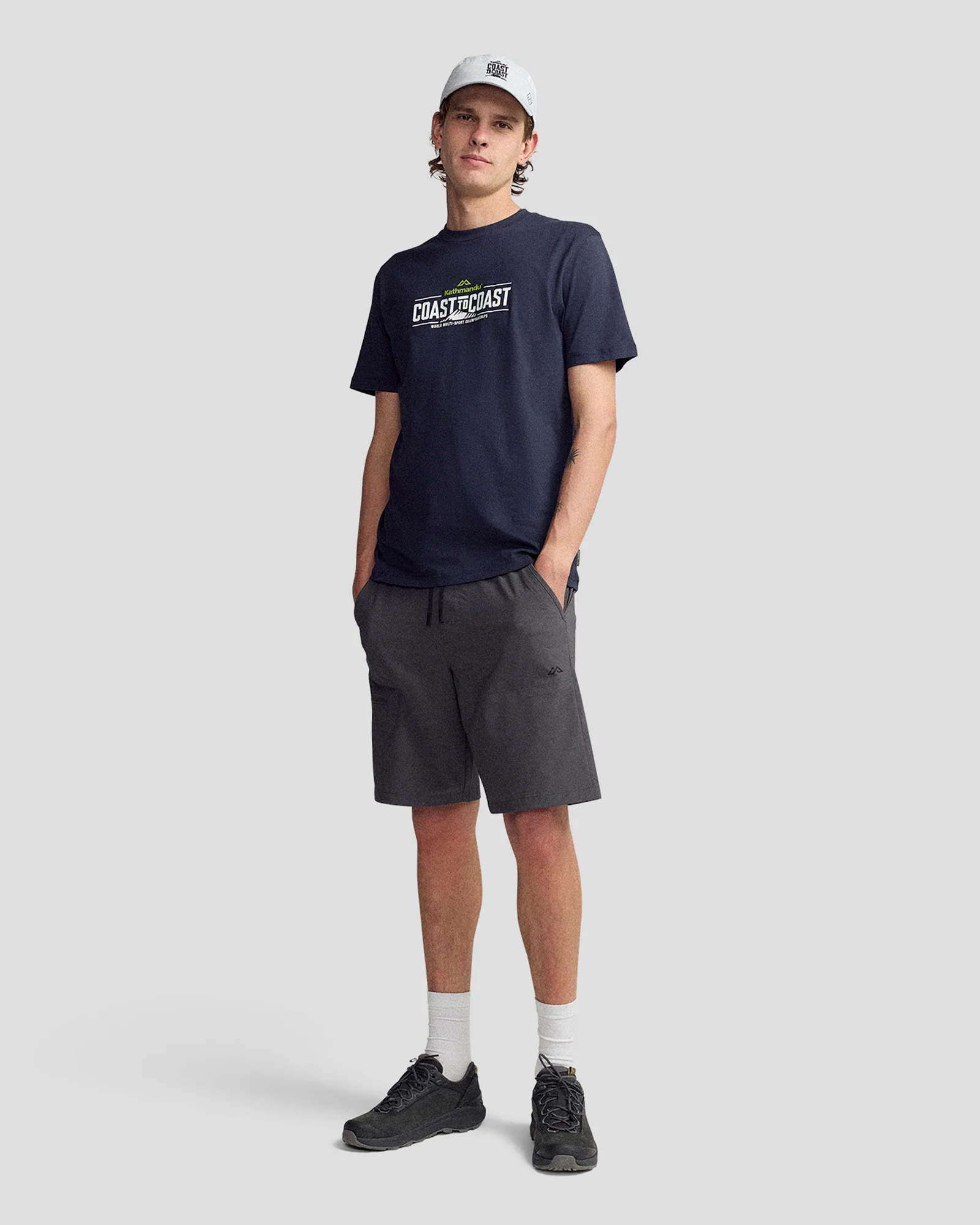 Coast To Coast - Men's Solid Organic Cotton Tee - Navy Sea - Image 2