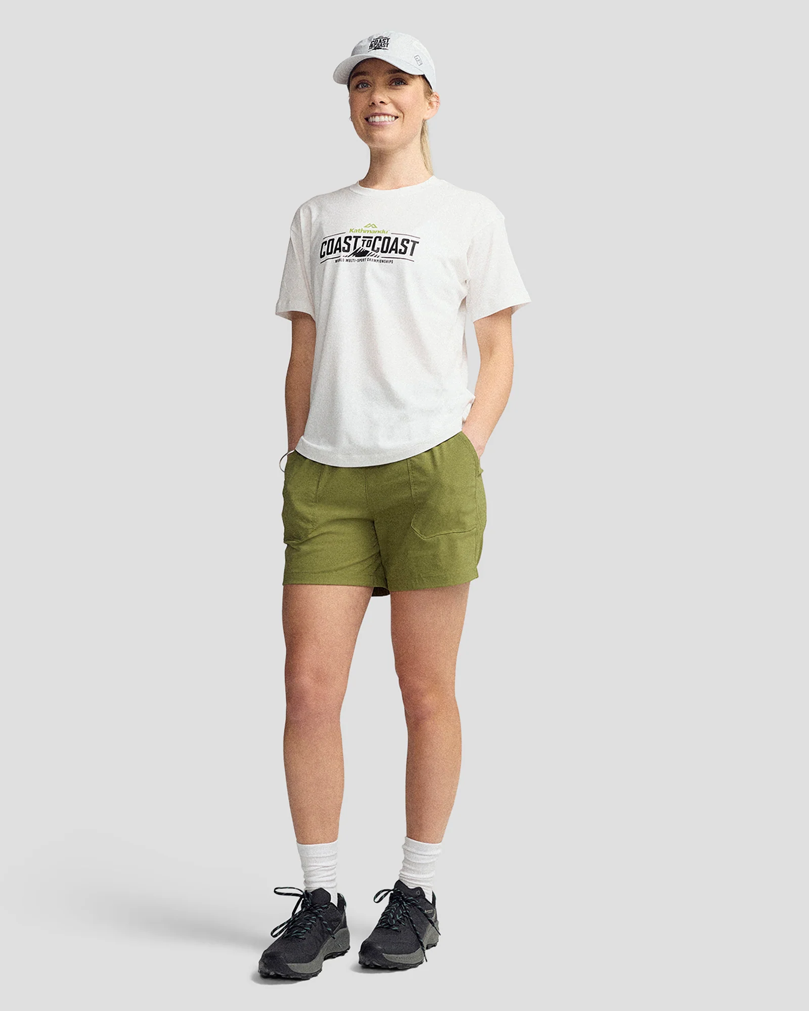 Coast To Coast - Women's Solid Organic Cotton Tee - Black/White/Grey - Image 5