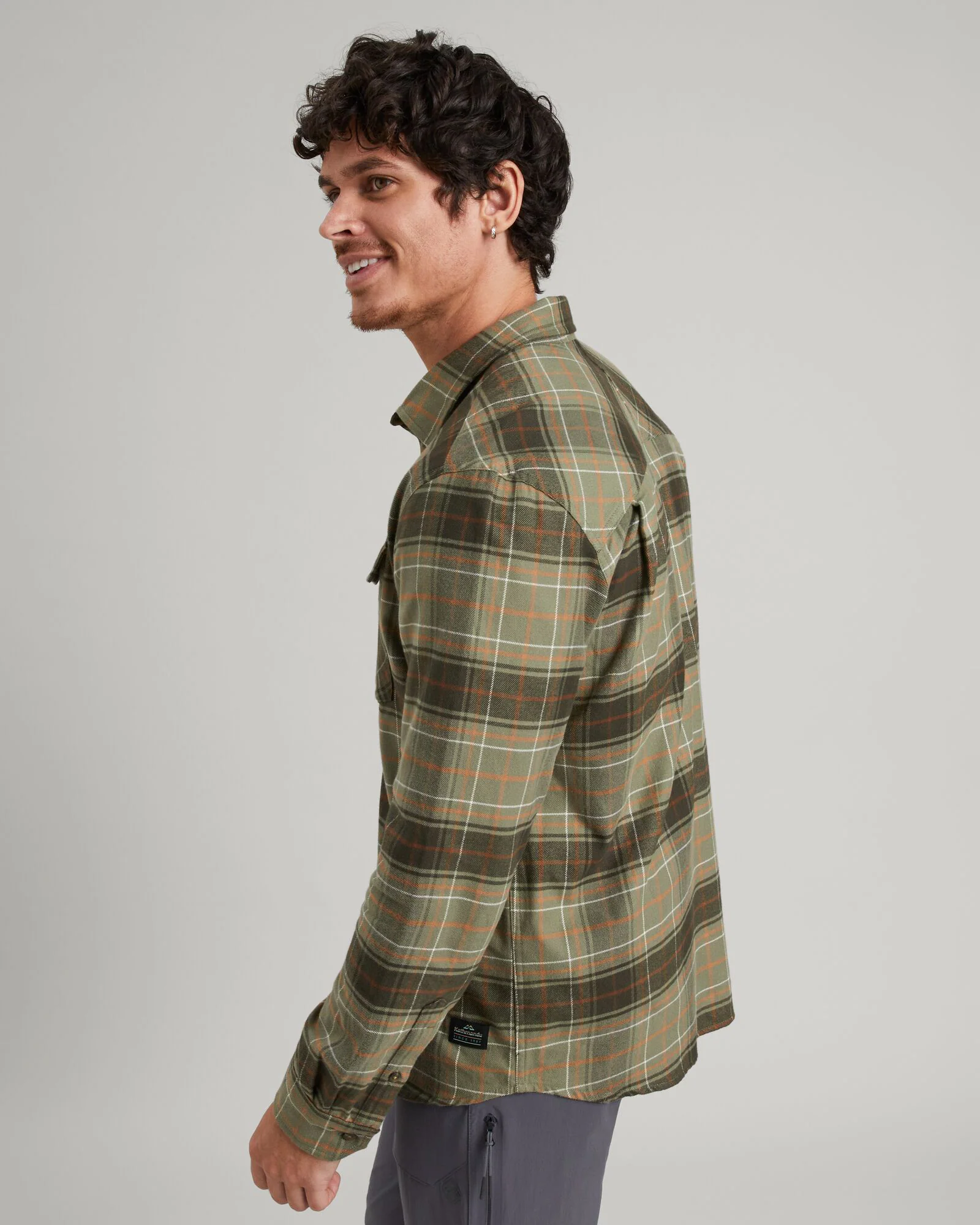 Men's Carrillon HF Long Sleeve Shirt - Beech/Canvas Check - Image 3