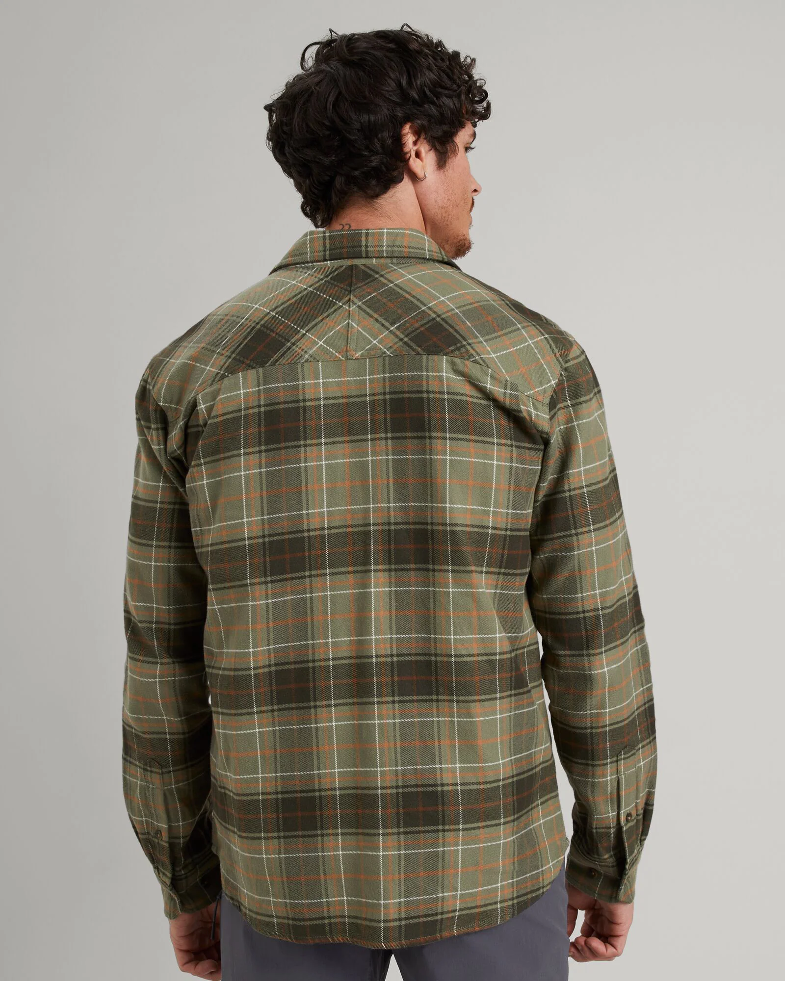 Men's Carrillon HF Long Sleeve Shirt - Beech/Canvas Check - Image 4