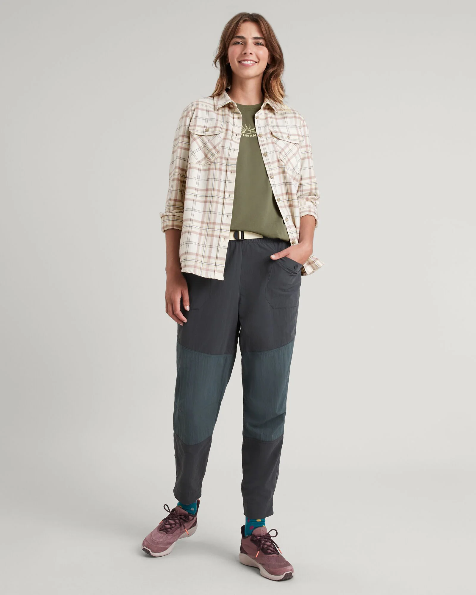 Carrillon Women's HF Long Sleeve Shirt - Natural/Drift Check - Image 2