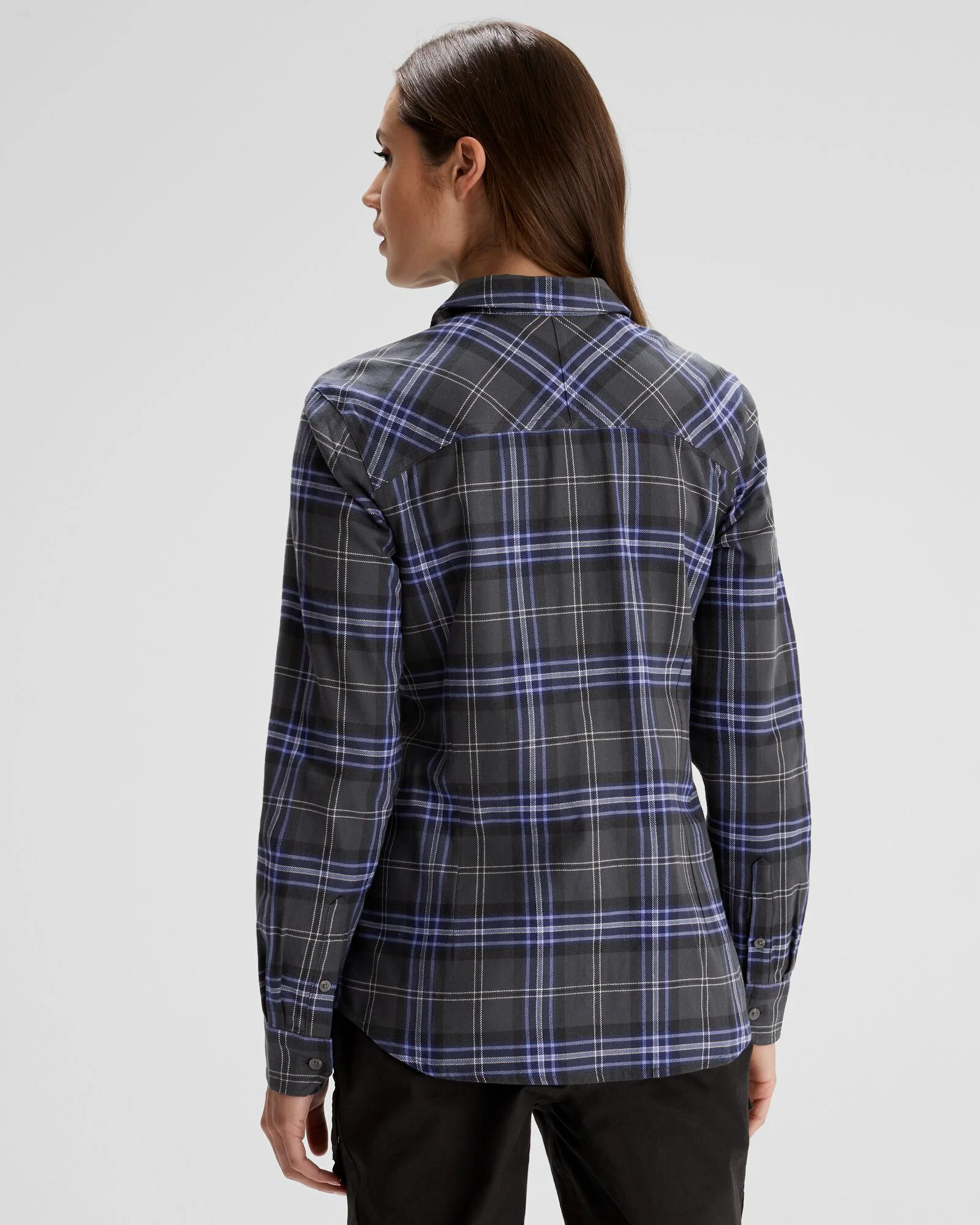 Women's Carrillon HF Long Sleeve Shirt - Mountain Plaid Dark Night - Image 4