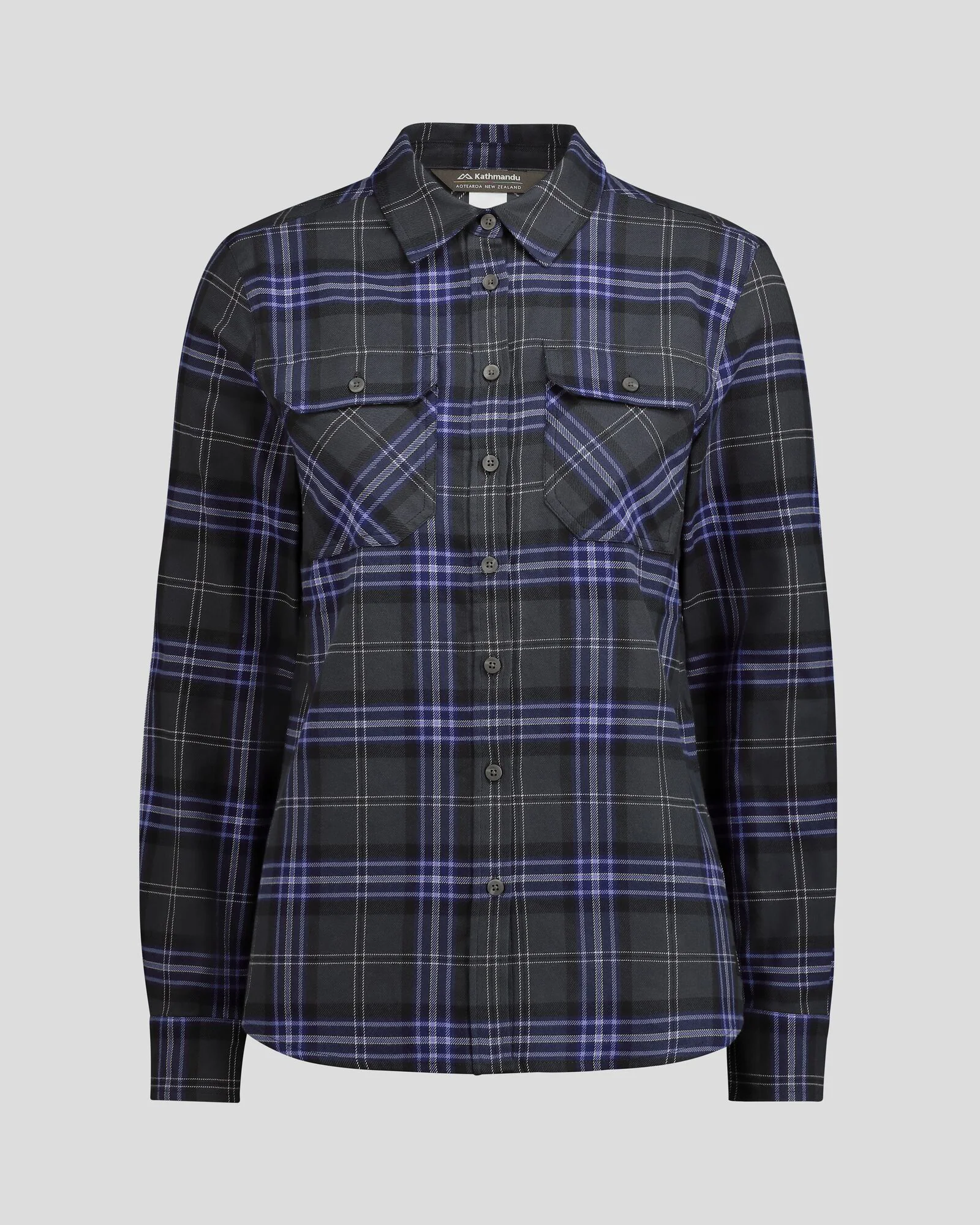 Women's Carrillon HF Long Sleeve Shirt - Mountain Plaid Dark Night - Image 5