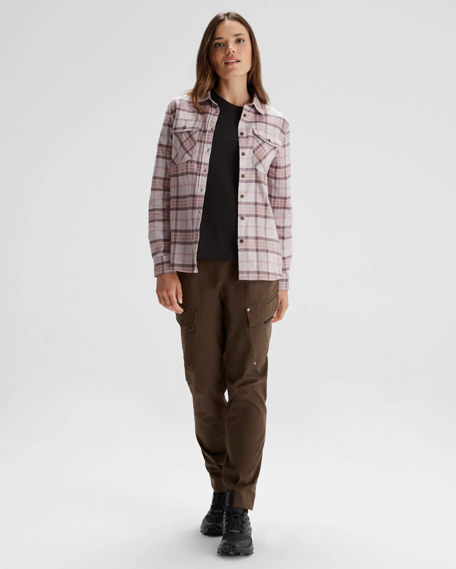 Women's Carrillon HF Long Sleeve Shirt - Mountain Plaid Dove - Image 2