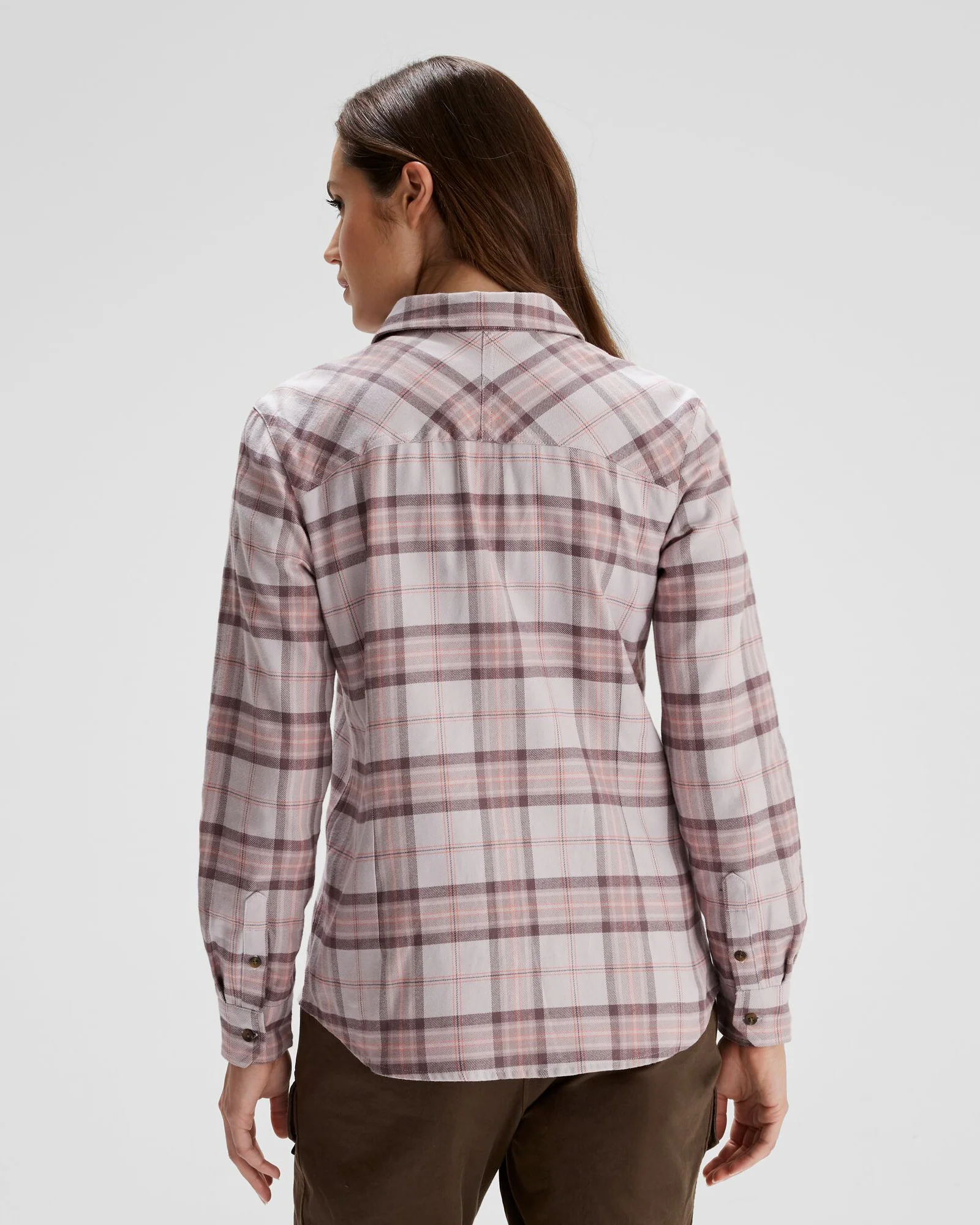 Women's Carrillon HF Long Sleeve Shirt - Mountain Plaid Dove - Image 4