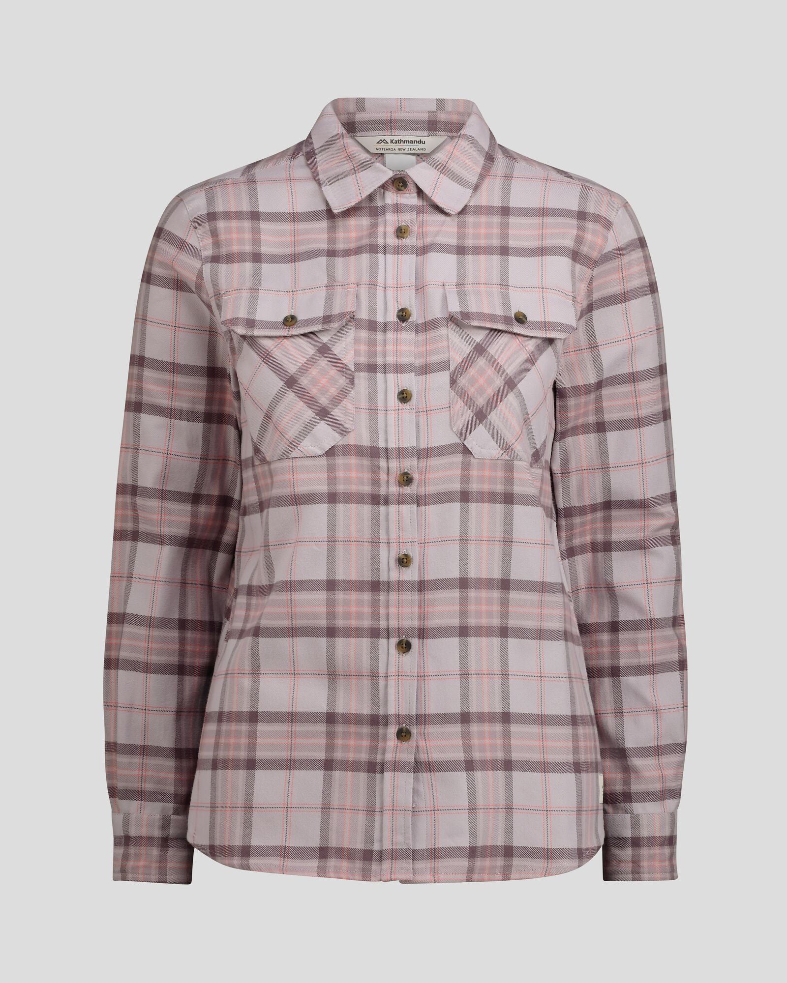 Women's Carrillon HF Long Sleeve Shirt - Mountain Plaid Dove - Image 5