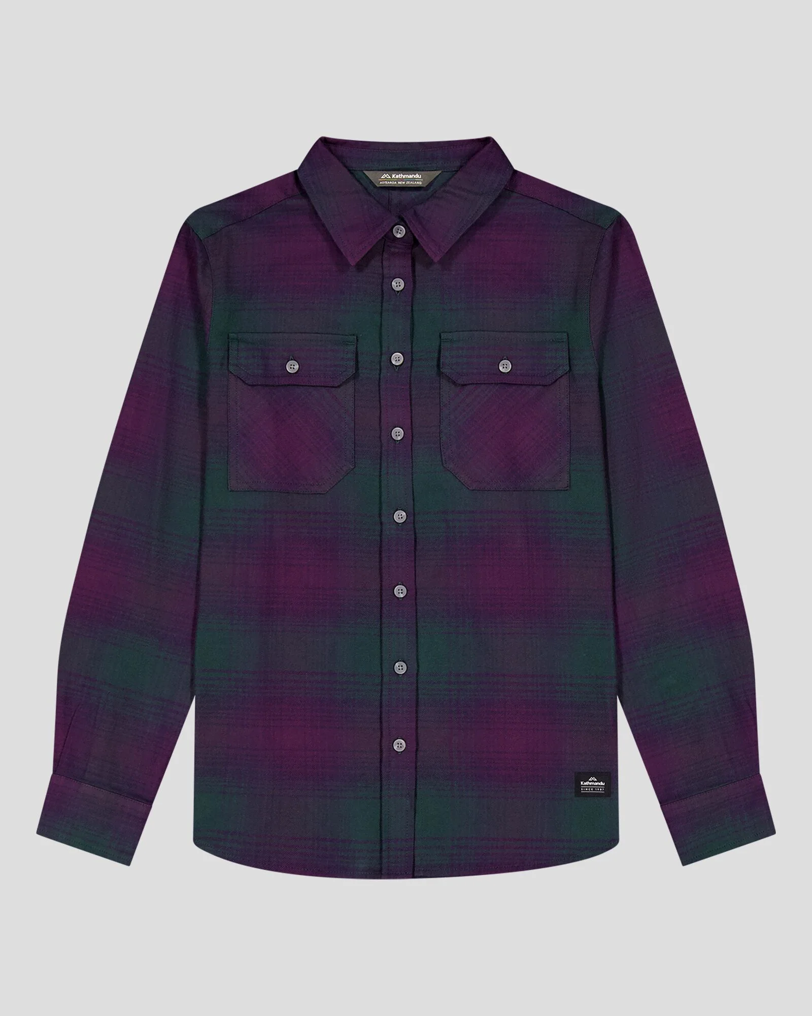 Women's Carrillon HF Long Sleeve Shirt - Shadow Plaid Deep Forest - Image 6