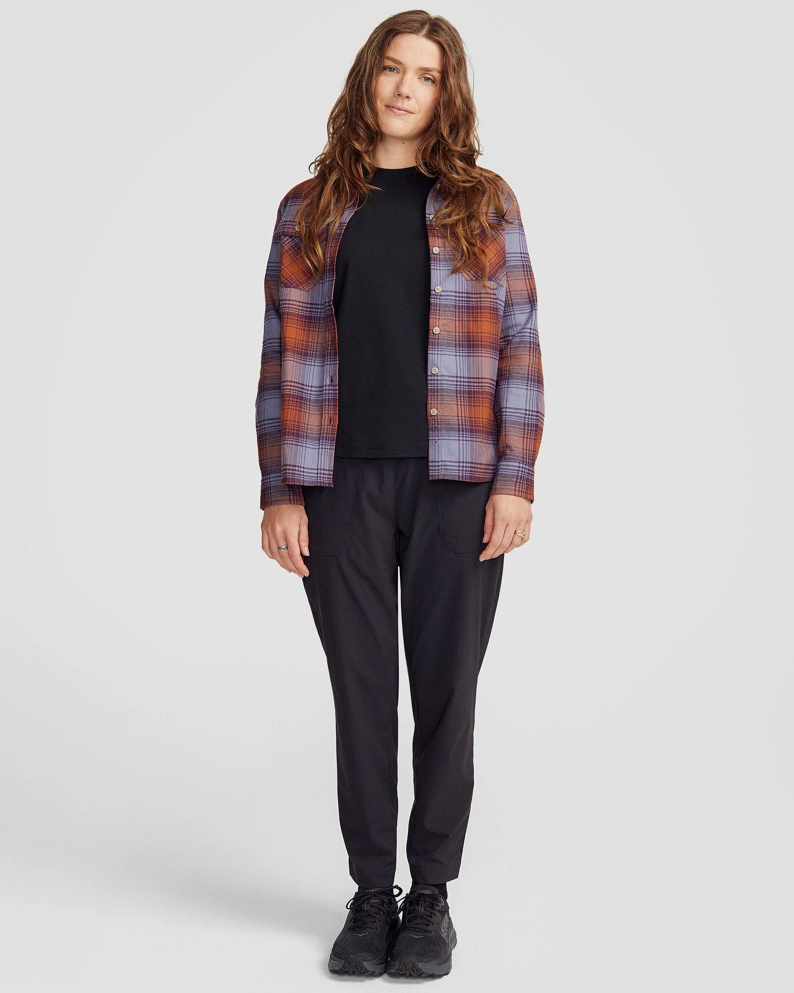 Women's Carrillon HF Long Sleeve Shirt  - Shadow Plaid Haze - Image 2
