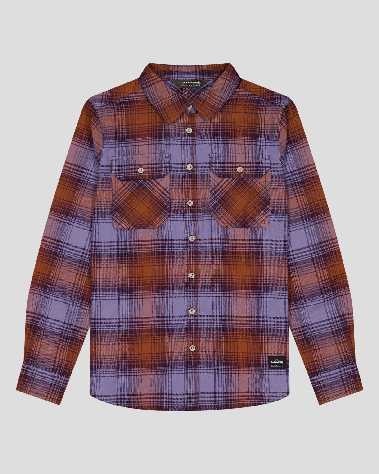 Women's Carrillon HF Long Sleeve Shirt  - Shadow Plaid Haze - Image 5
