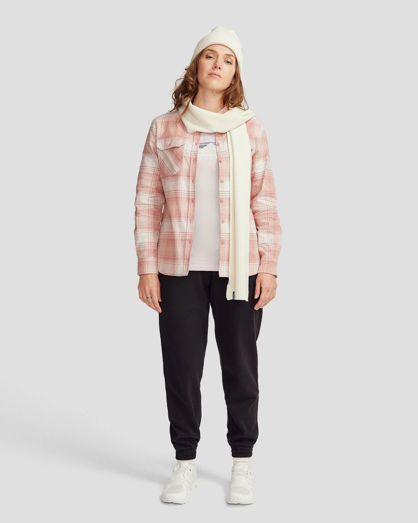 Women's Carrillon HF Long Sleeve Shirt - Shadow Plaid Mineral - Image 2
