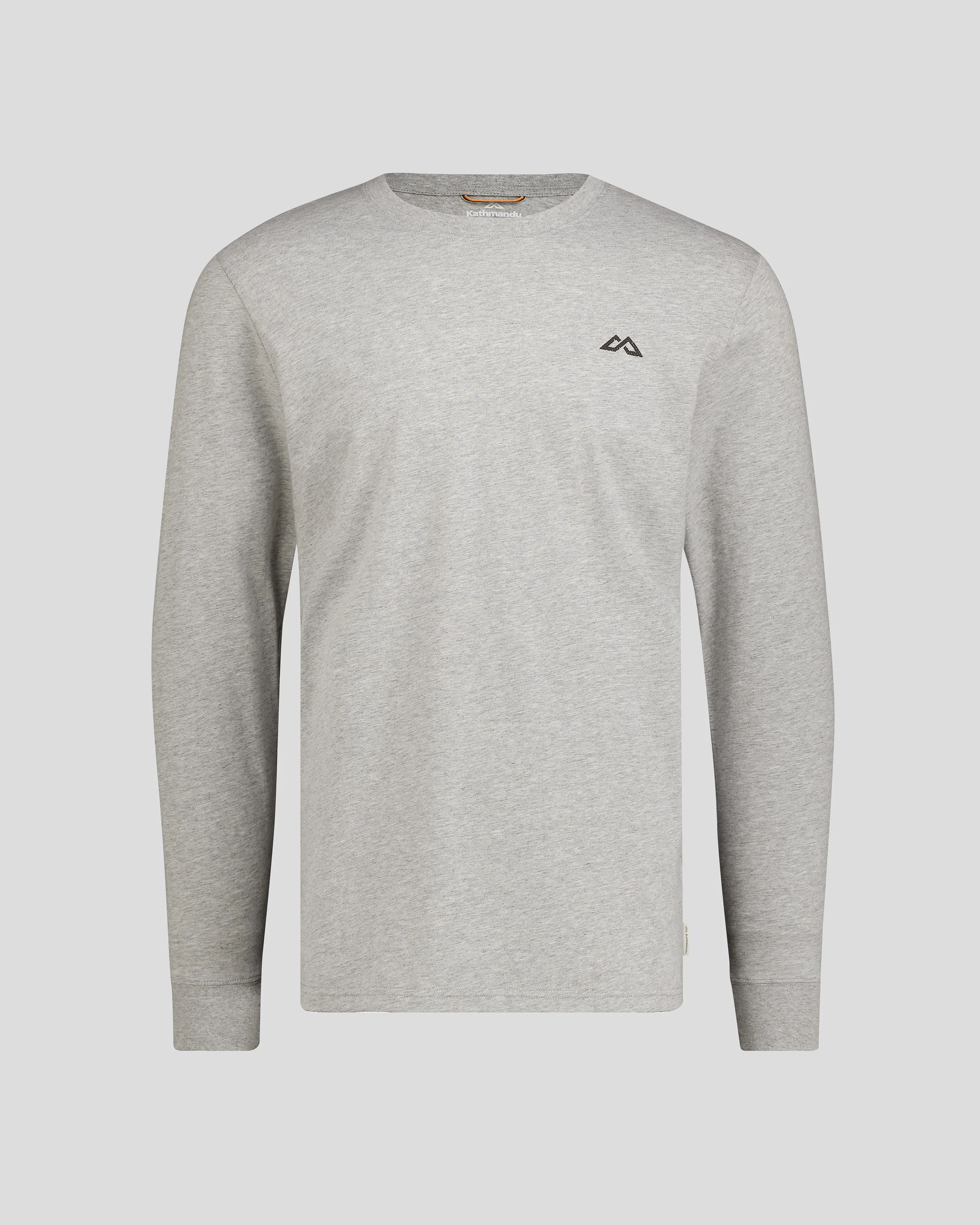 Men's Co-ordinate Organic Cotton Long Sleeve T-shirt - Light Grey Marle - Image 4