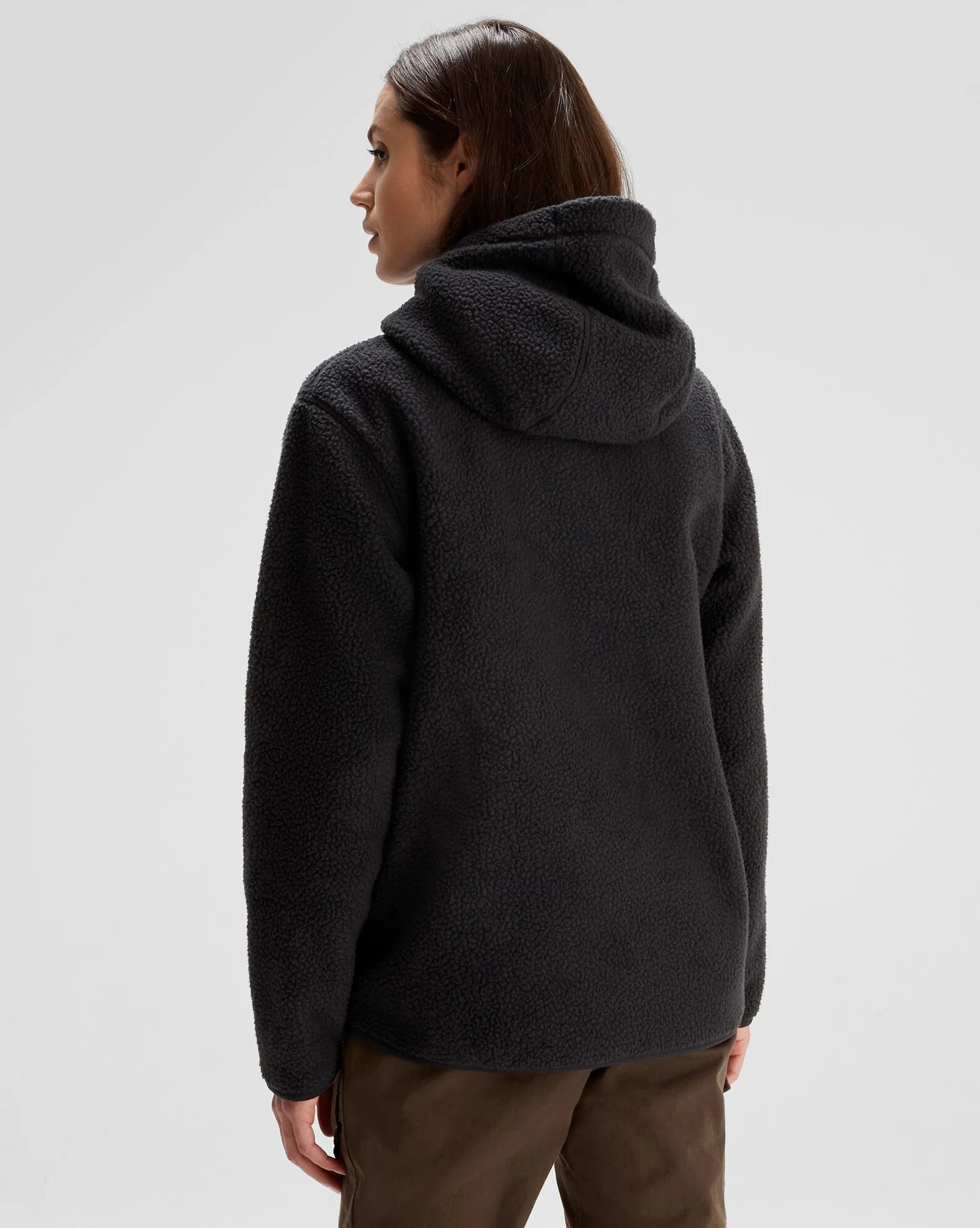 Women's Co-Z High Pile Hooded Pullover - Black - Image 4