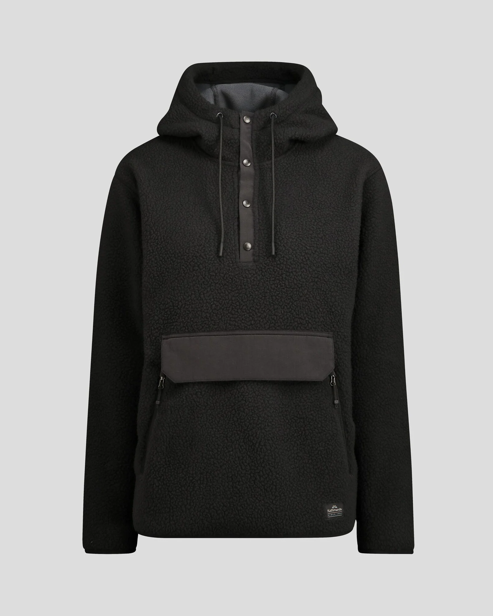 Women's Co-Z High Pile Hooded Pullover - Black - Image 7