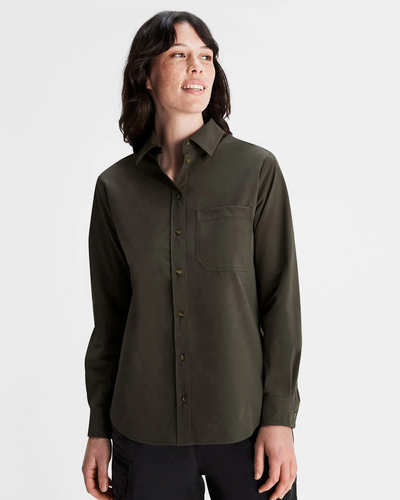 Women's Corsair Long Sleeve Shirt - Dark Moss