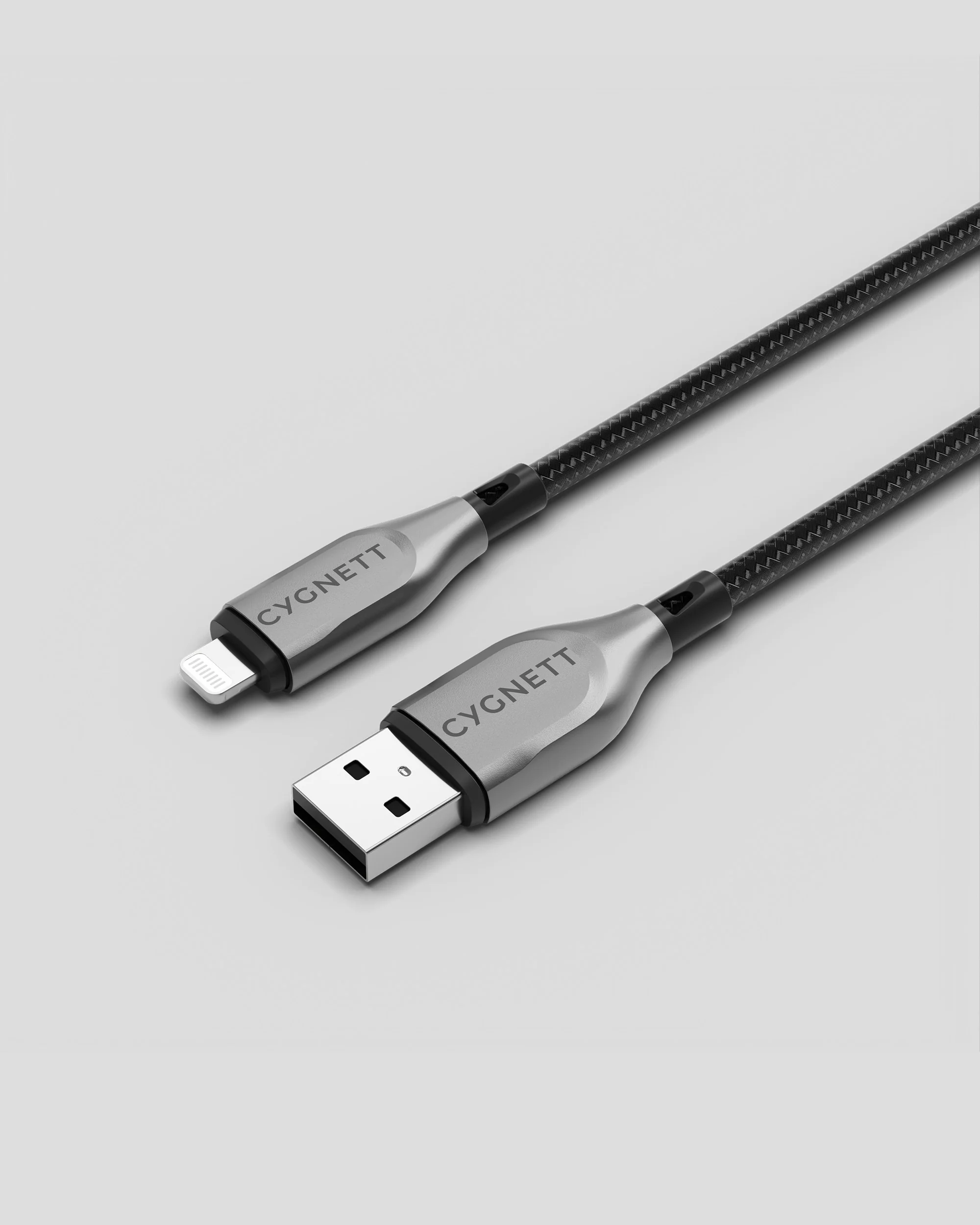 Cygnett Armoured Lightning To USB-A Cable - 1m - Black