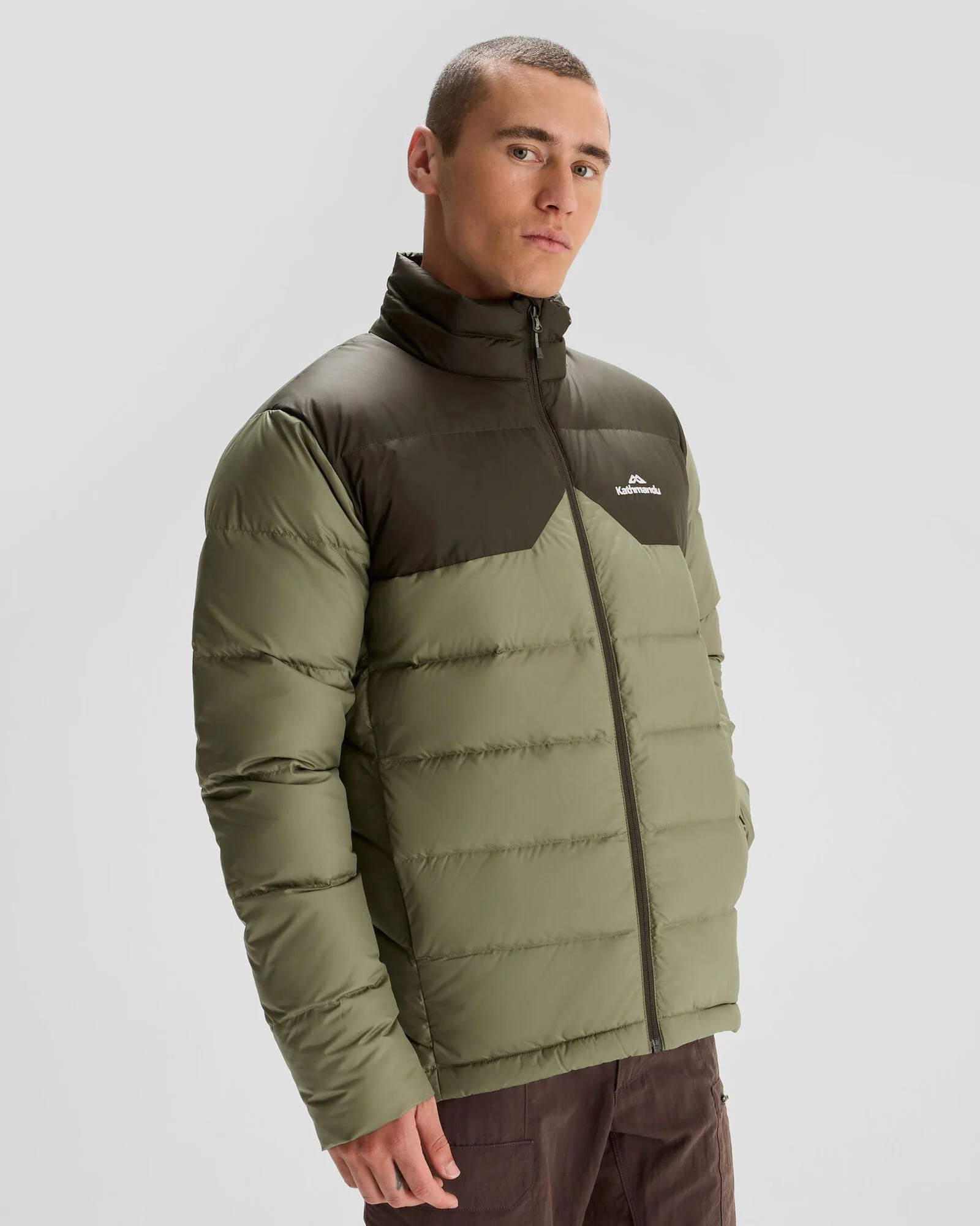 Men's Epiq Down Jacket - Beech/Dark Moss - Image 3