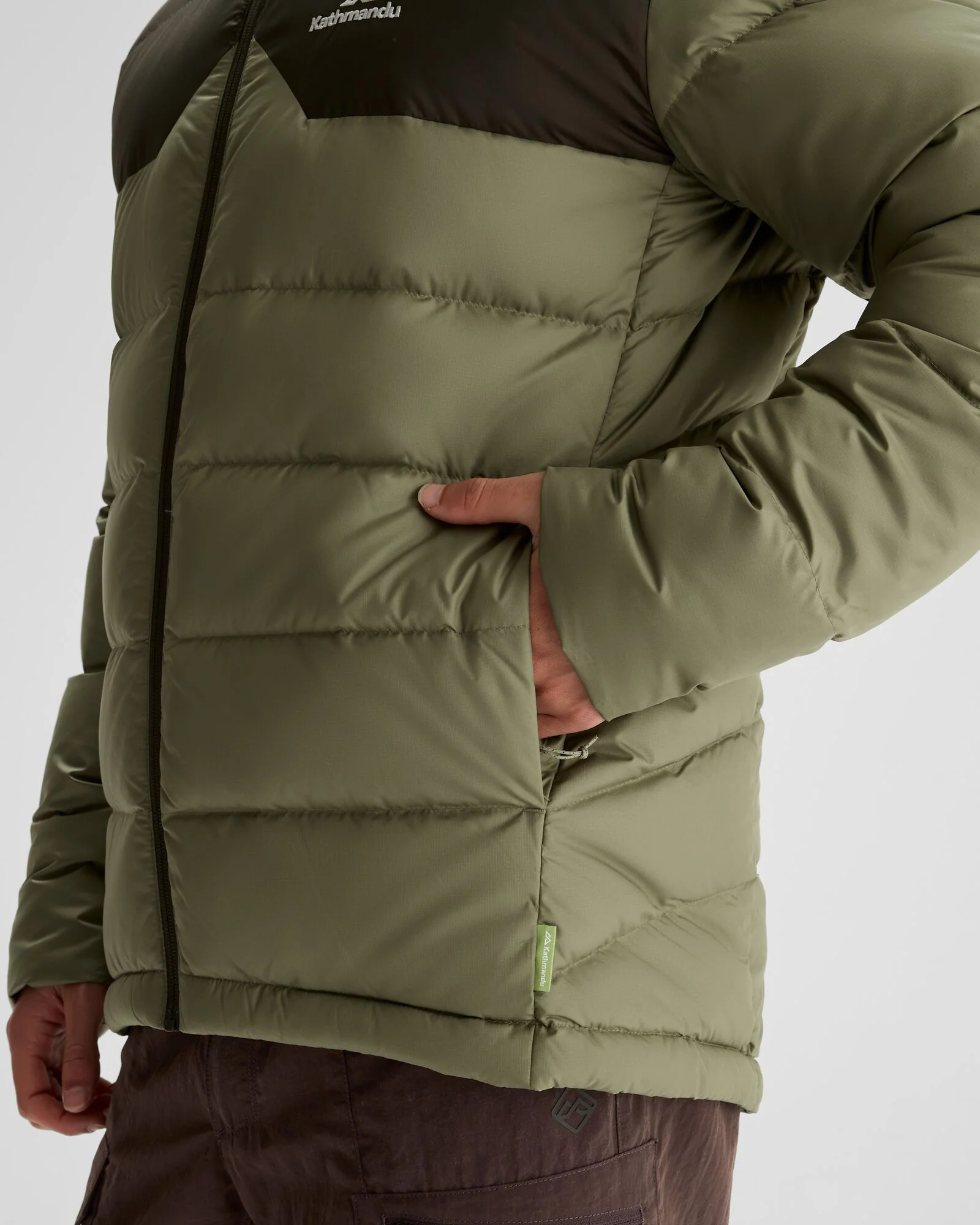 Men's Epiq Down Jacket - Beech/Dark Moss - Image 6