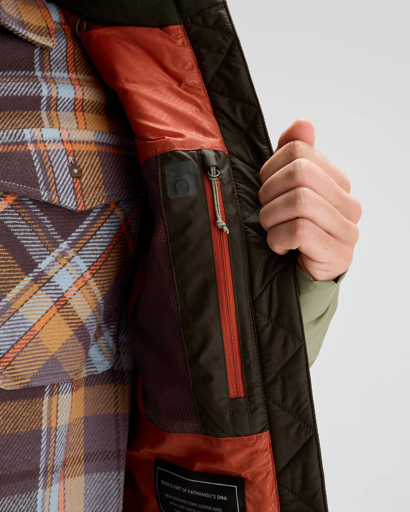 Men's Epiq Down Jacket - Beech/Dark Moss - Image 8