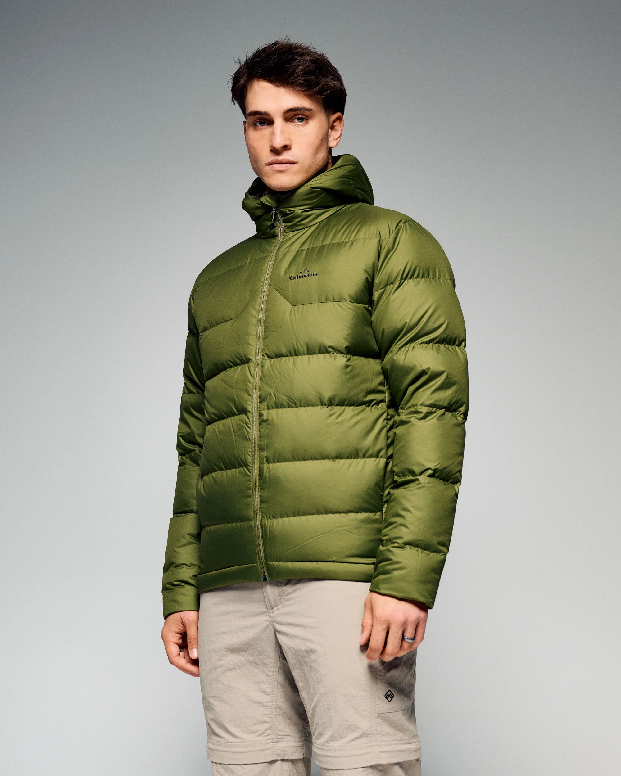 Men's Epiq Hooded Down Jacket - Dark Fern