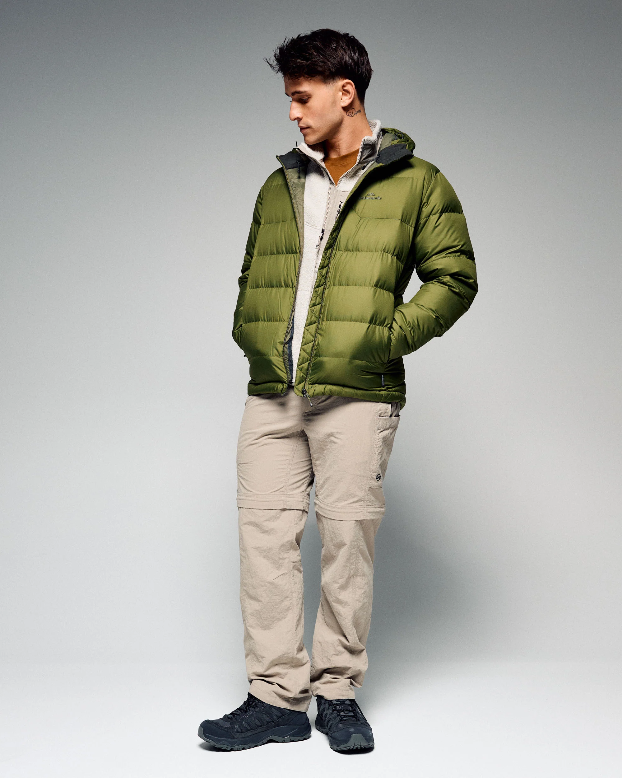 Men's Epiq Hooded Down Jacket - Dark Fern - Image 2