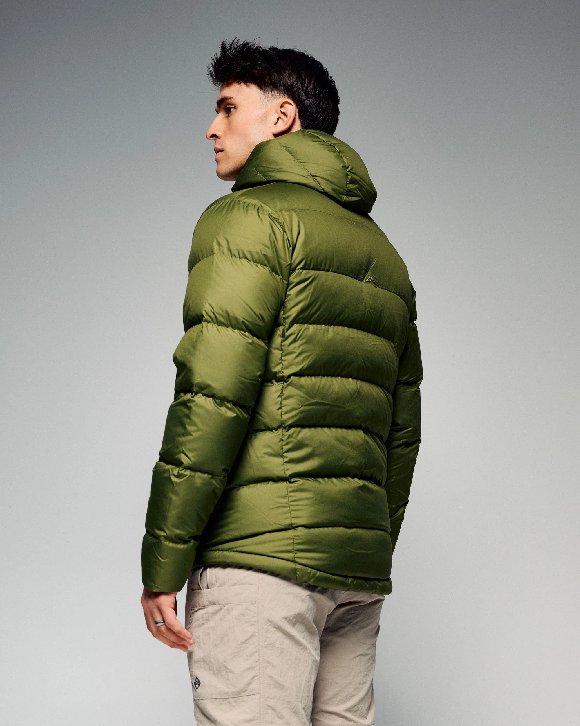 Men's Epiq Hooded Down Jacket - Dark Fern - Image 4