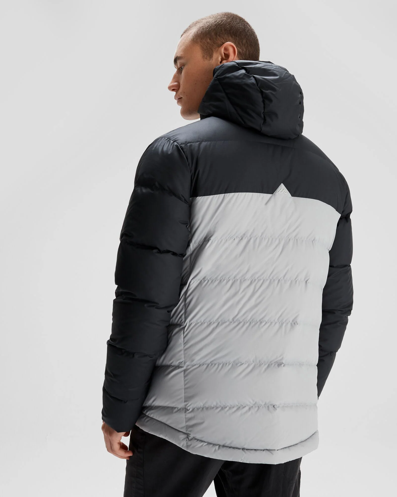 Men's Epiq Hooded Down Jacket - Steel Grey/Black - Image 4