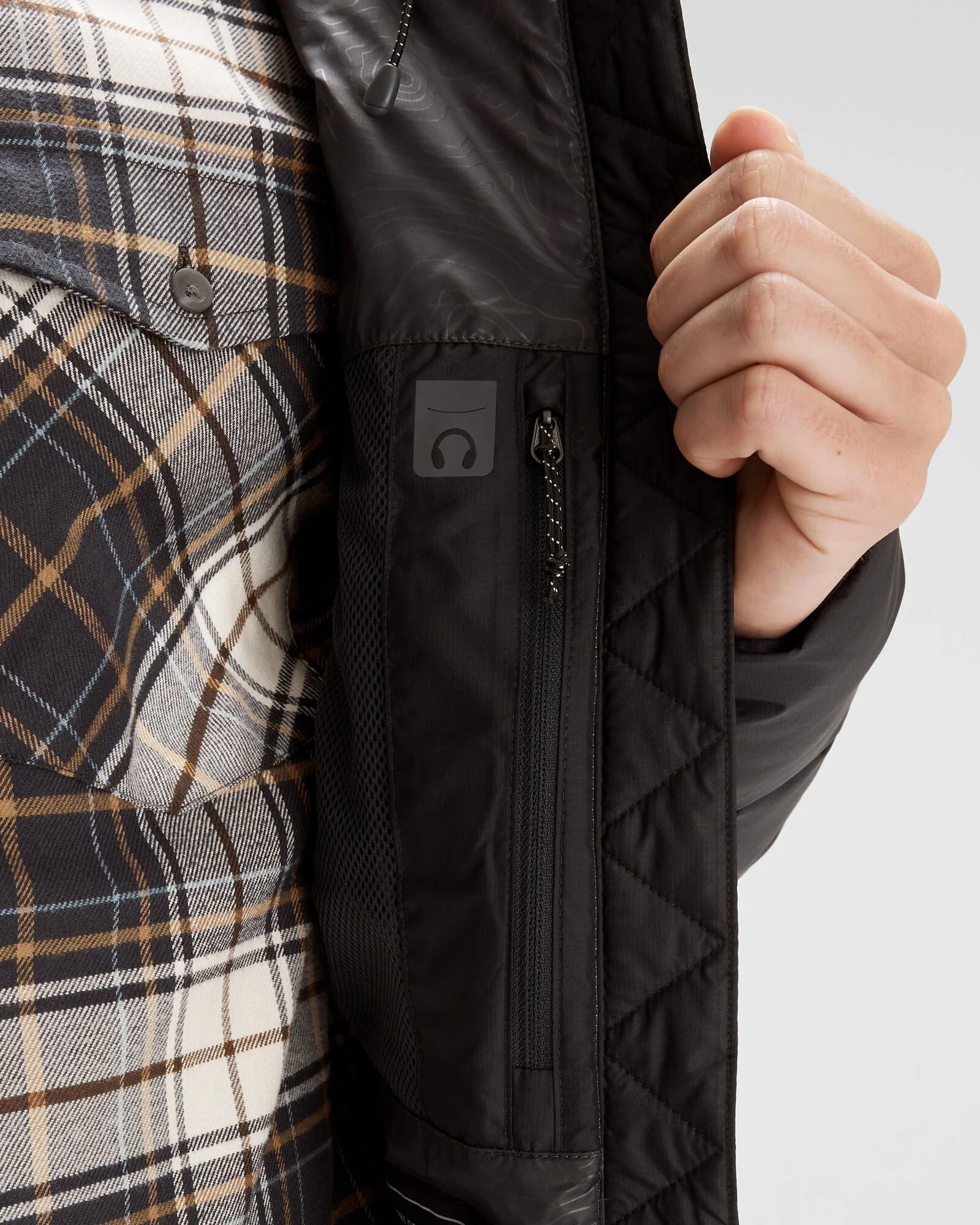 Men's Epiq Hooded Down Jacket - Steel Grey/Black - Image 8