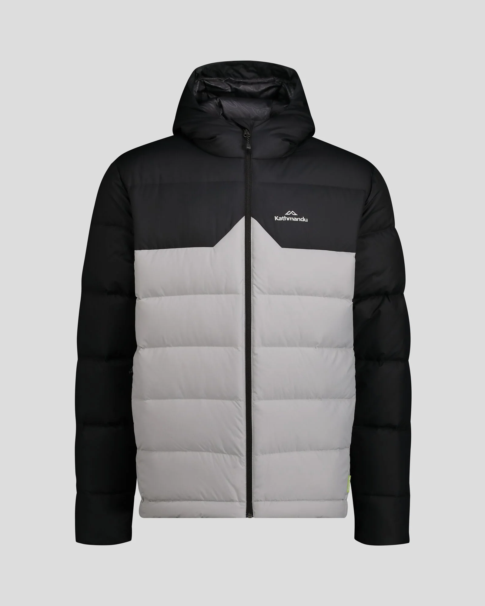 Men's Epiq Hooded Down Jacket - Steel Grey/Black - Image 9