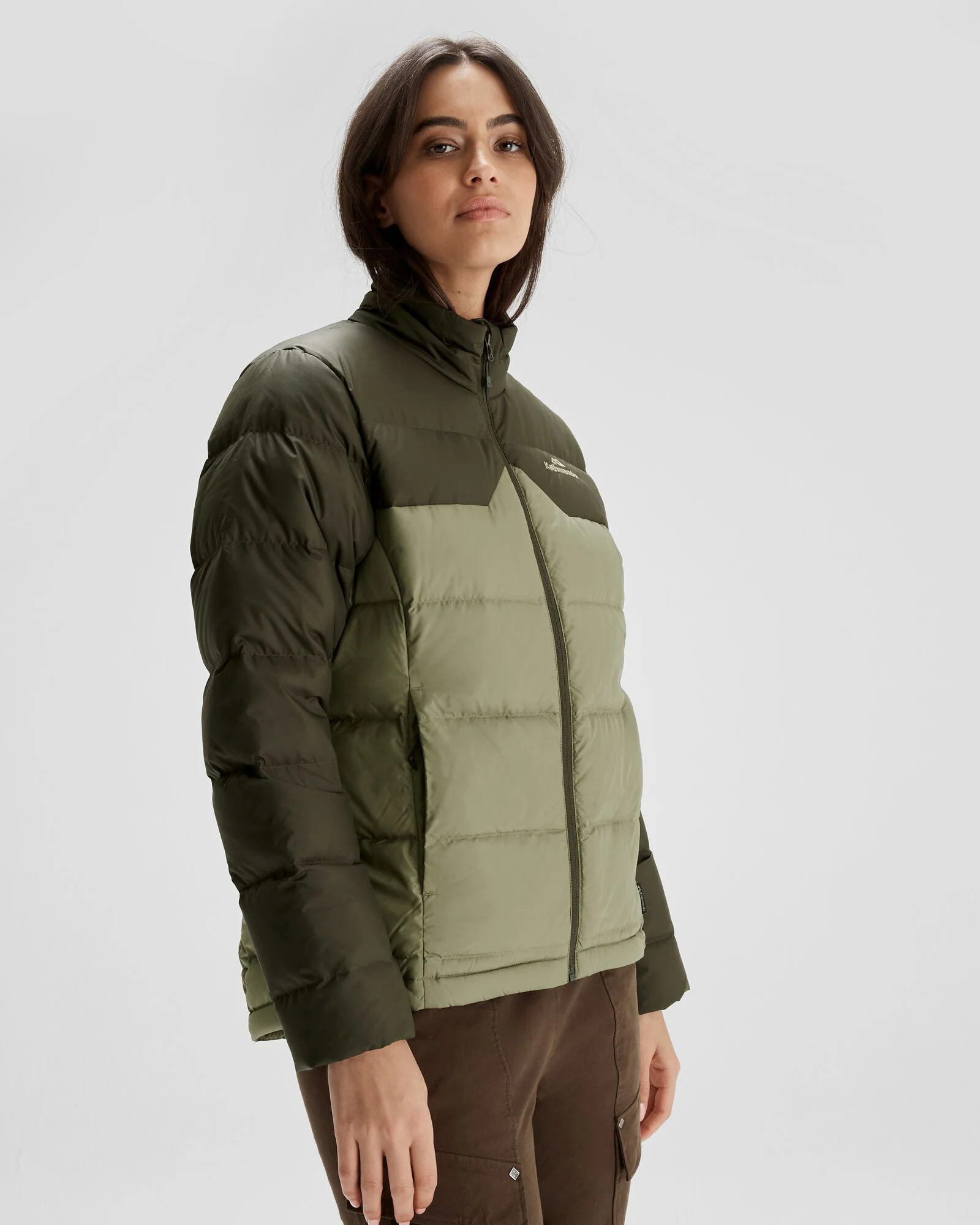 Women's Epiq Down Jacket - Beech/Dark Moss - Image 3