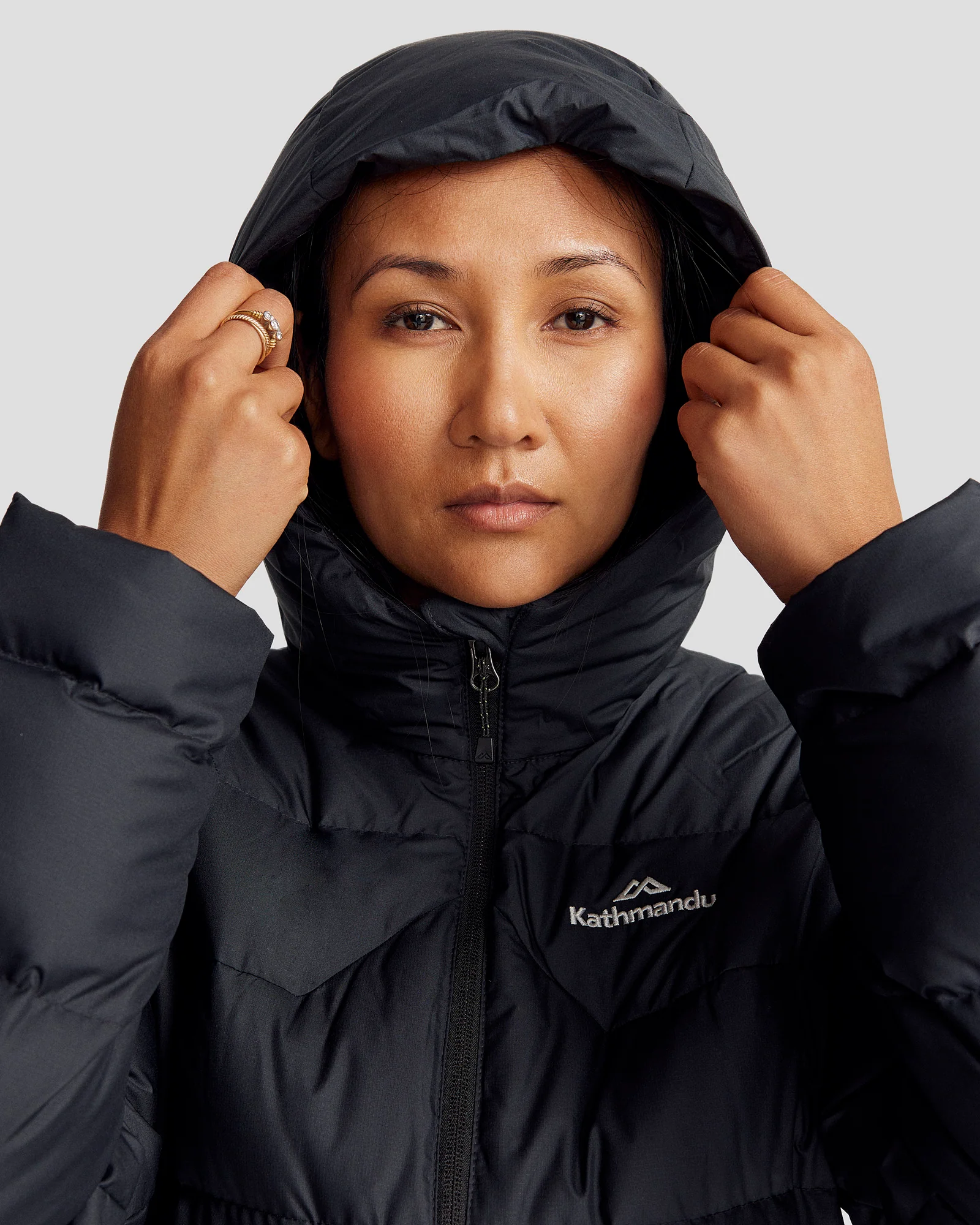 Women's Epiq Hooded Down Jacket - Black - Image 2