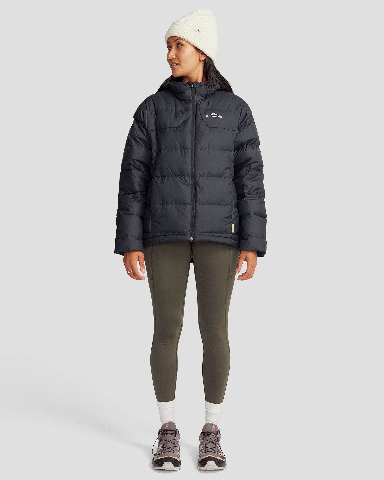 Women's Epiq Hooded Down Jacket - Black - Image 8
