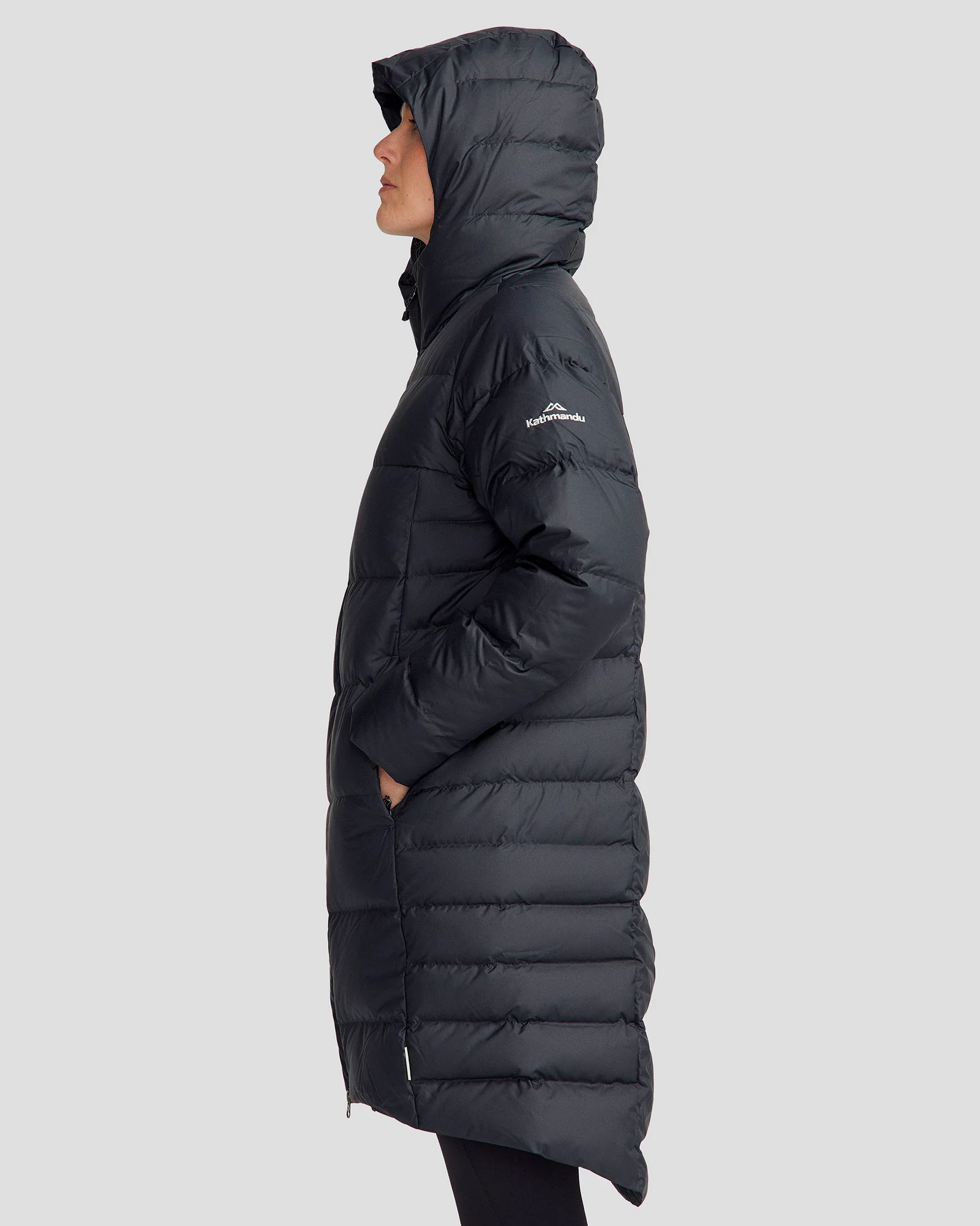 Women's Epiq Down Parka Jacket- Black - Image 3