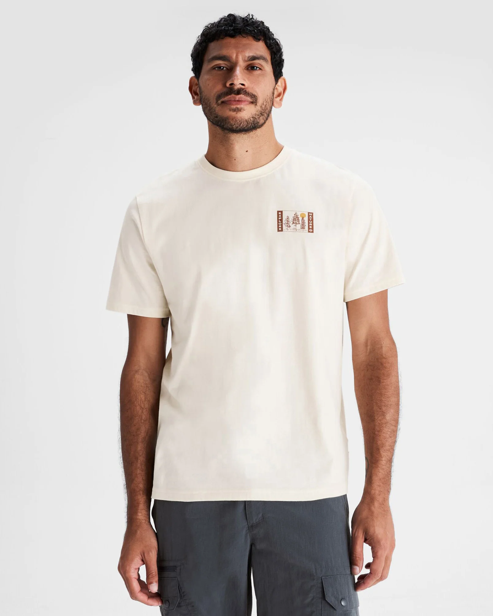 Men's Explore Nature Organic Cotton T-shirt - Natural