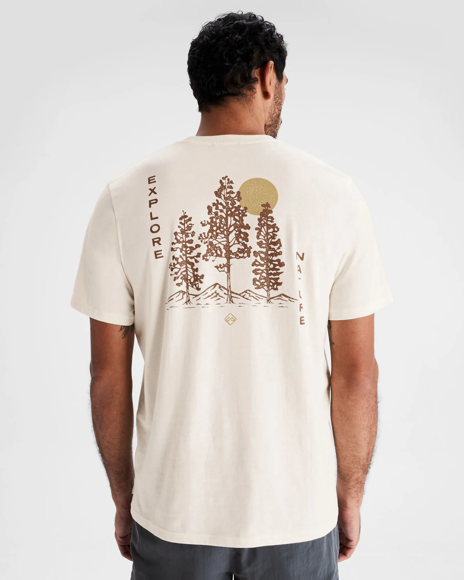Men's Explore Nature Organic Cotton T-shirt - Natural - Image 3
