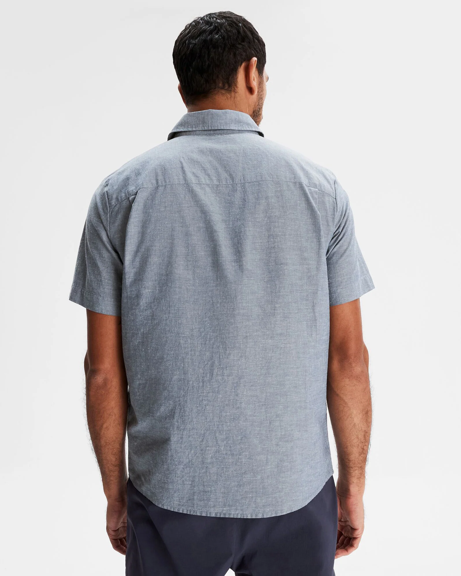 Men's Flaxton LT Short Sleeve Shirt - Chambray Blue - Image 4