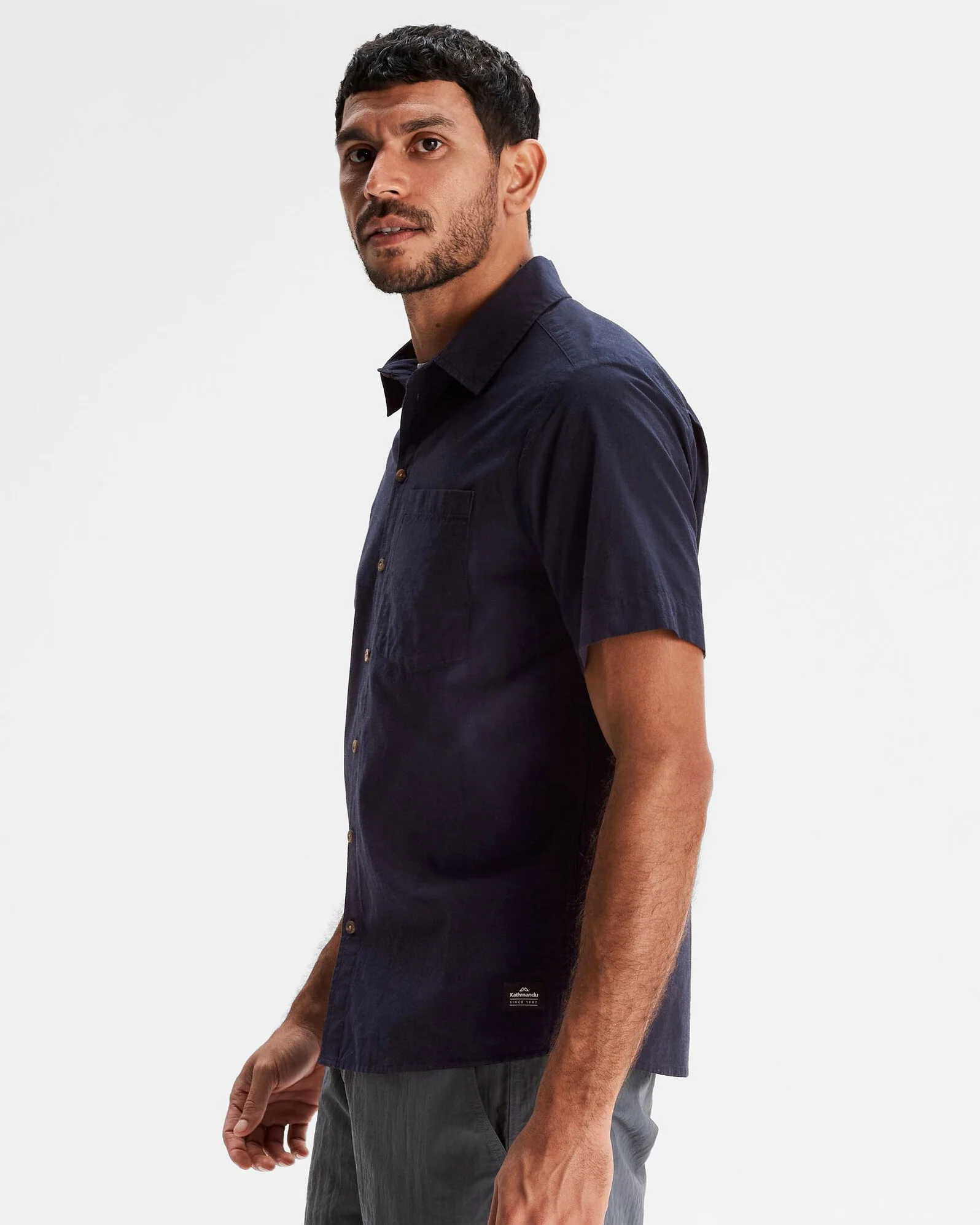 Men's Flaxton LT Short Sleeve Shirt - Pure Navy - Image 3