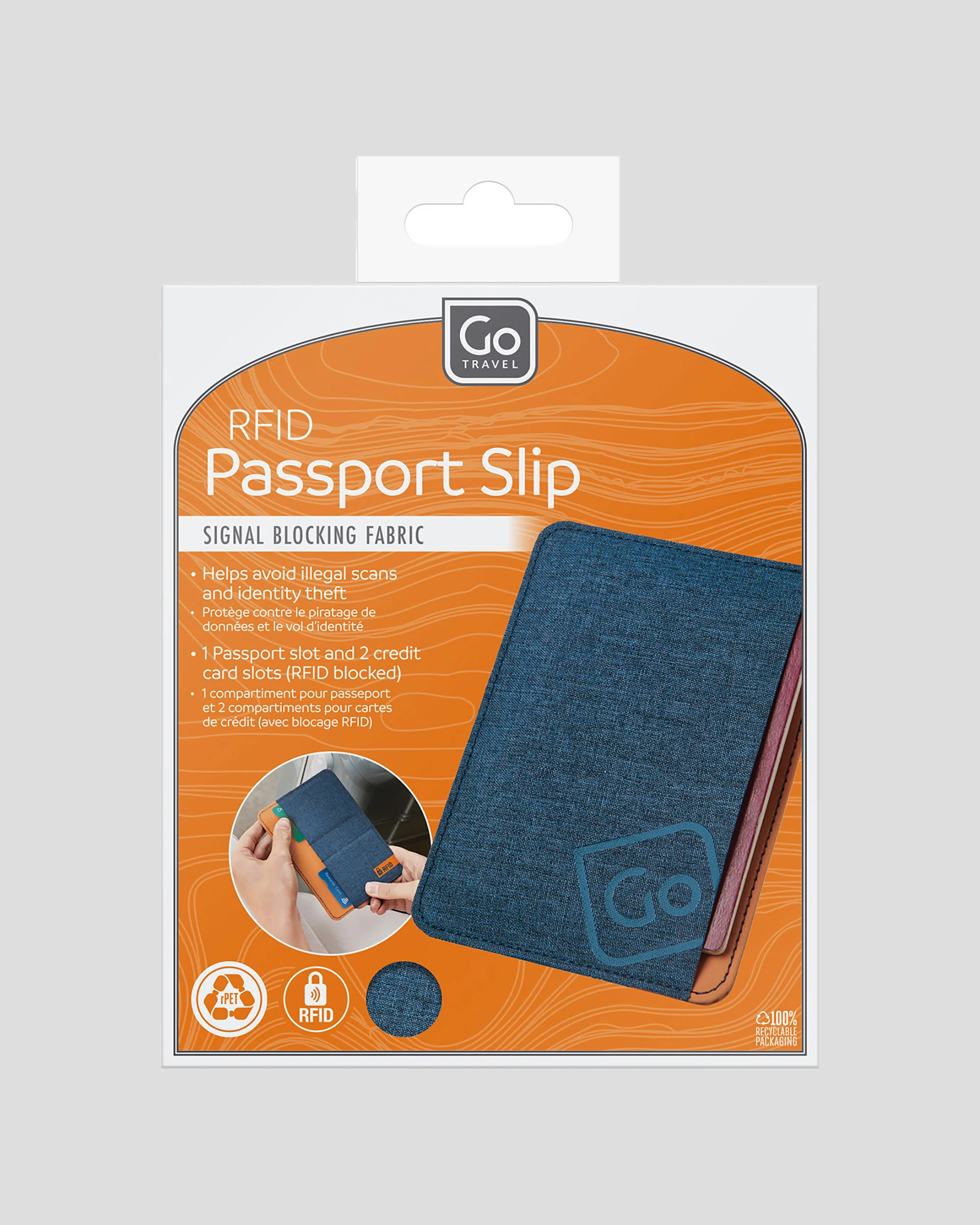Go Travel RFID Passport Slip - Blue - Image 3