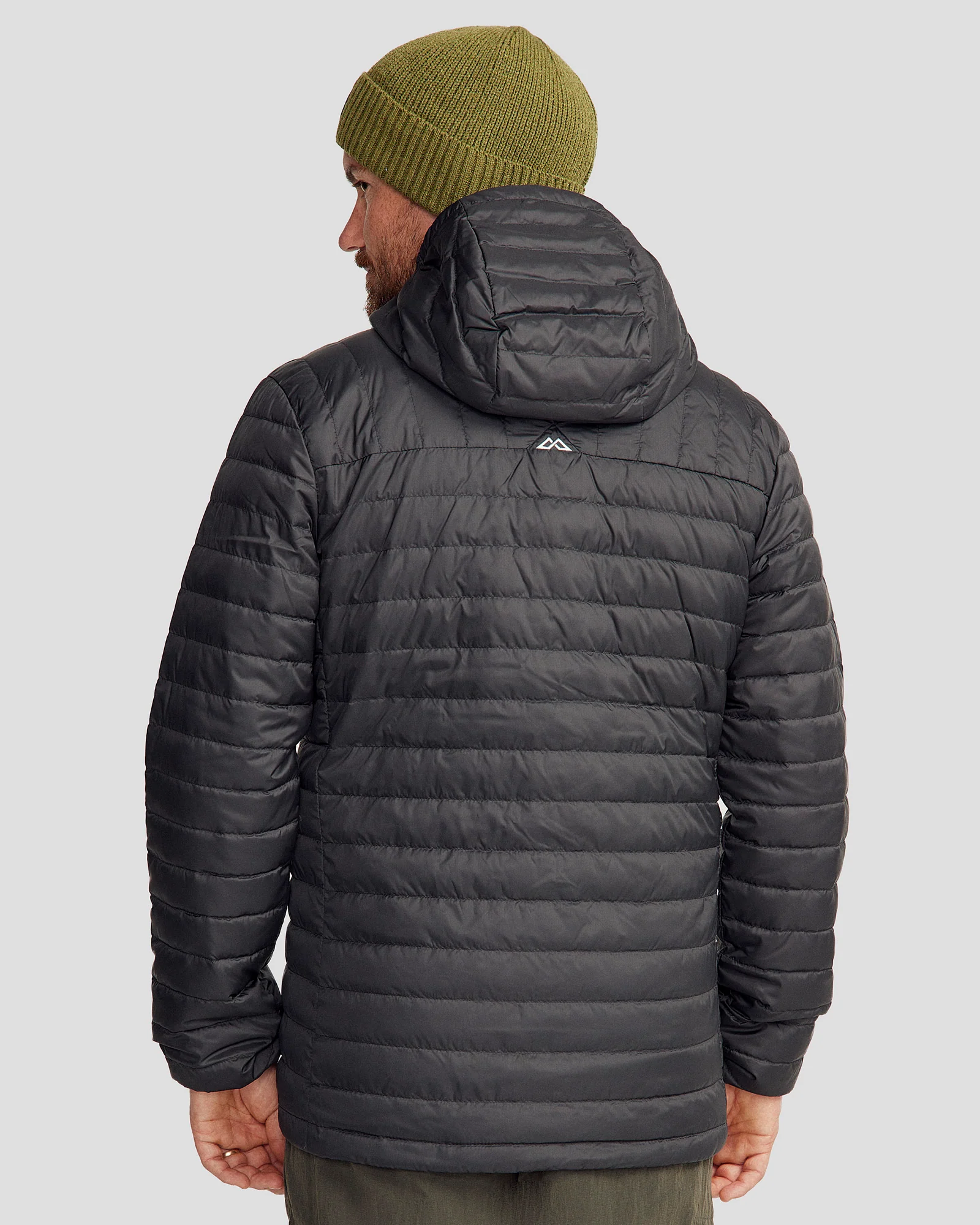 Men's Heli Hooded Down Jacket - Black - Image 4